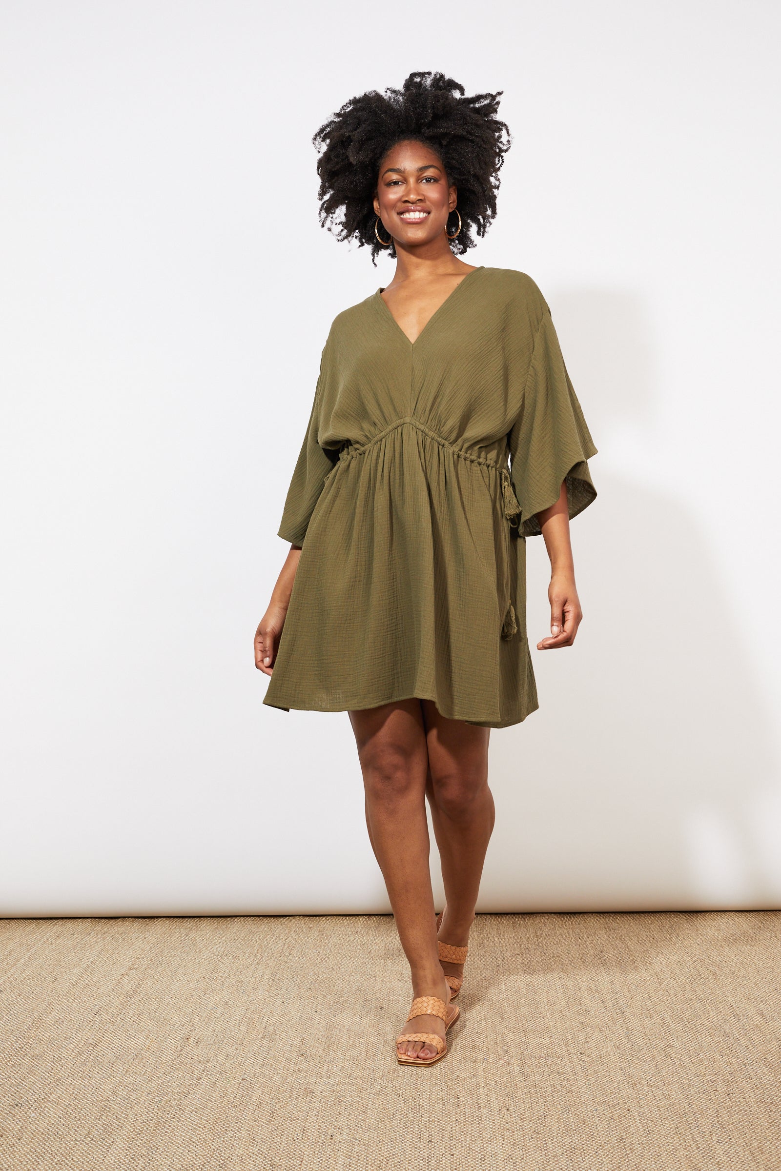 Tulum Kaftan - Khaki - The Haven Co