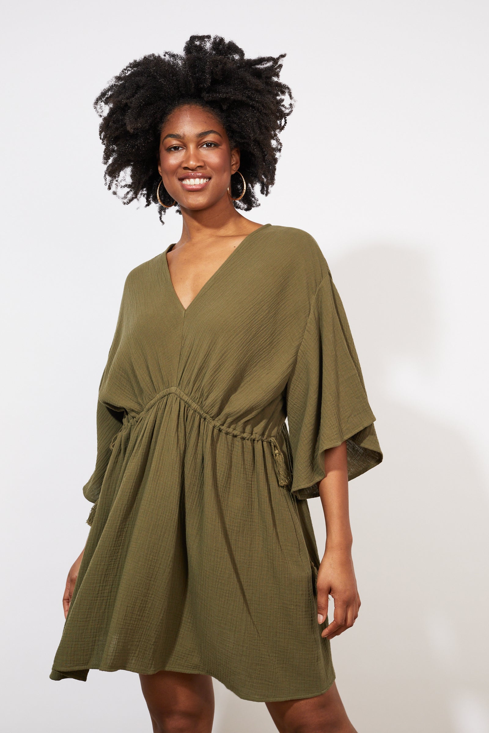 Tulum Kaftan - Khaki - The Haven Co