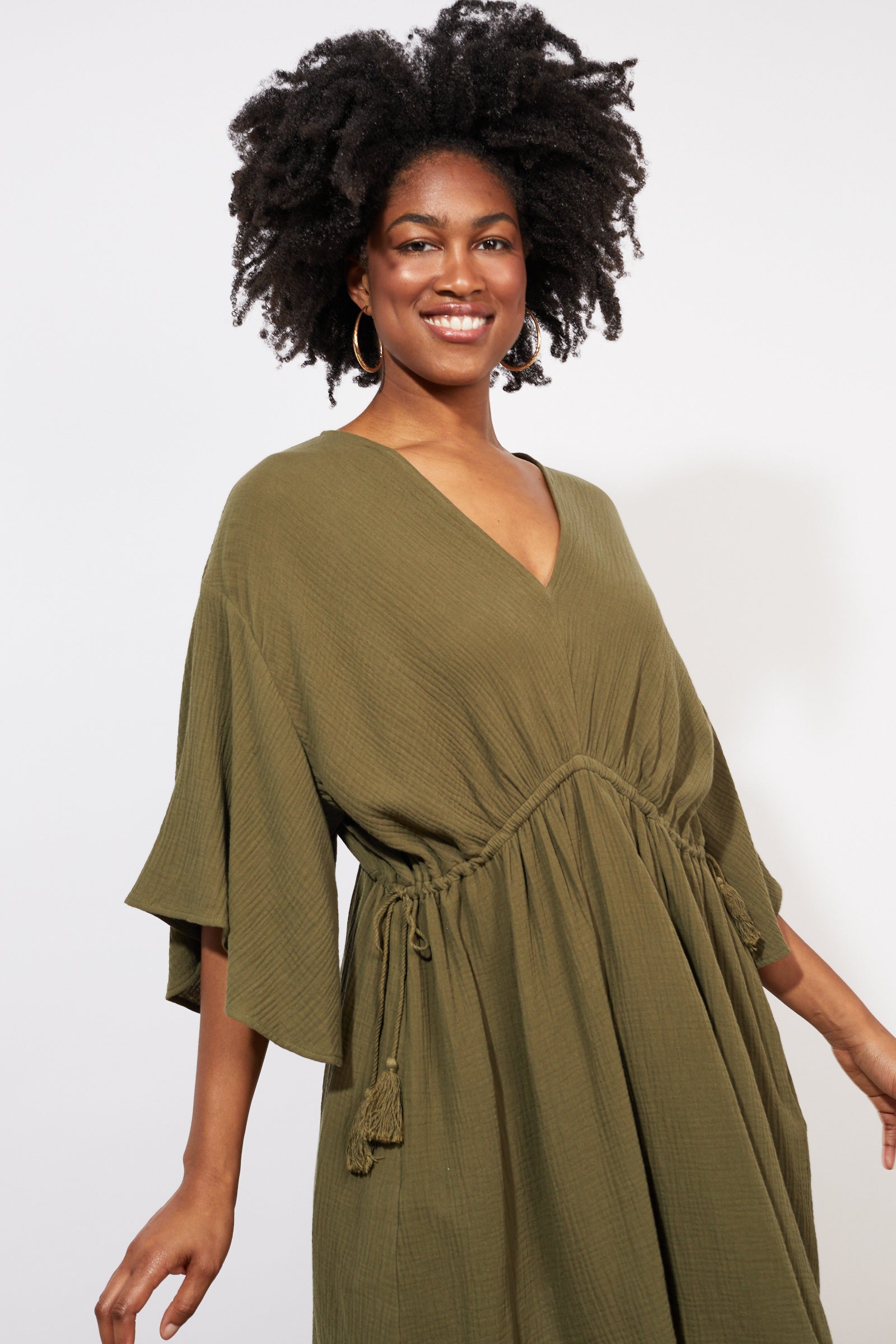 Tulum Kaftan - Khaki - The Haven Co