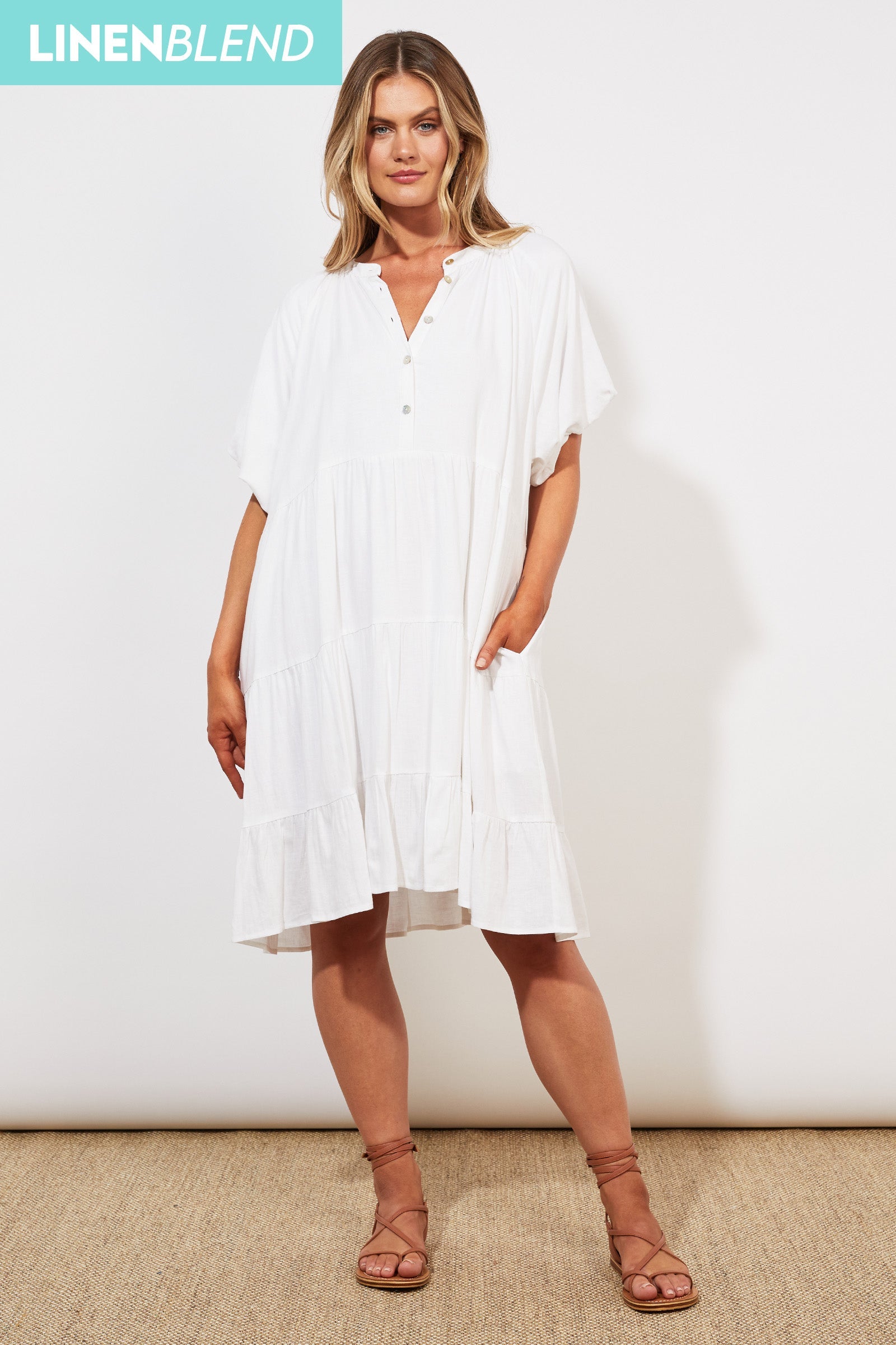 Tanna Belt Dress - Coconut - The Haven Co