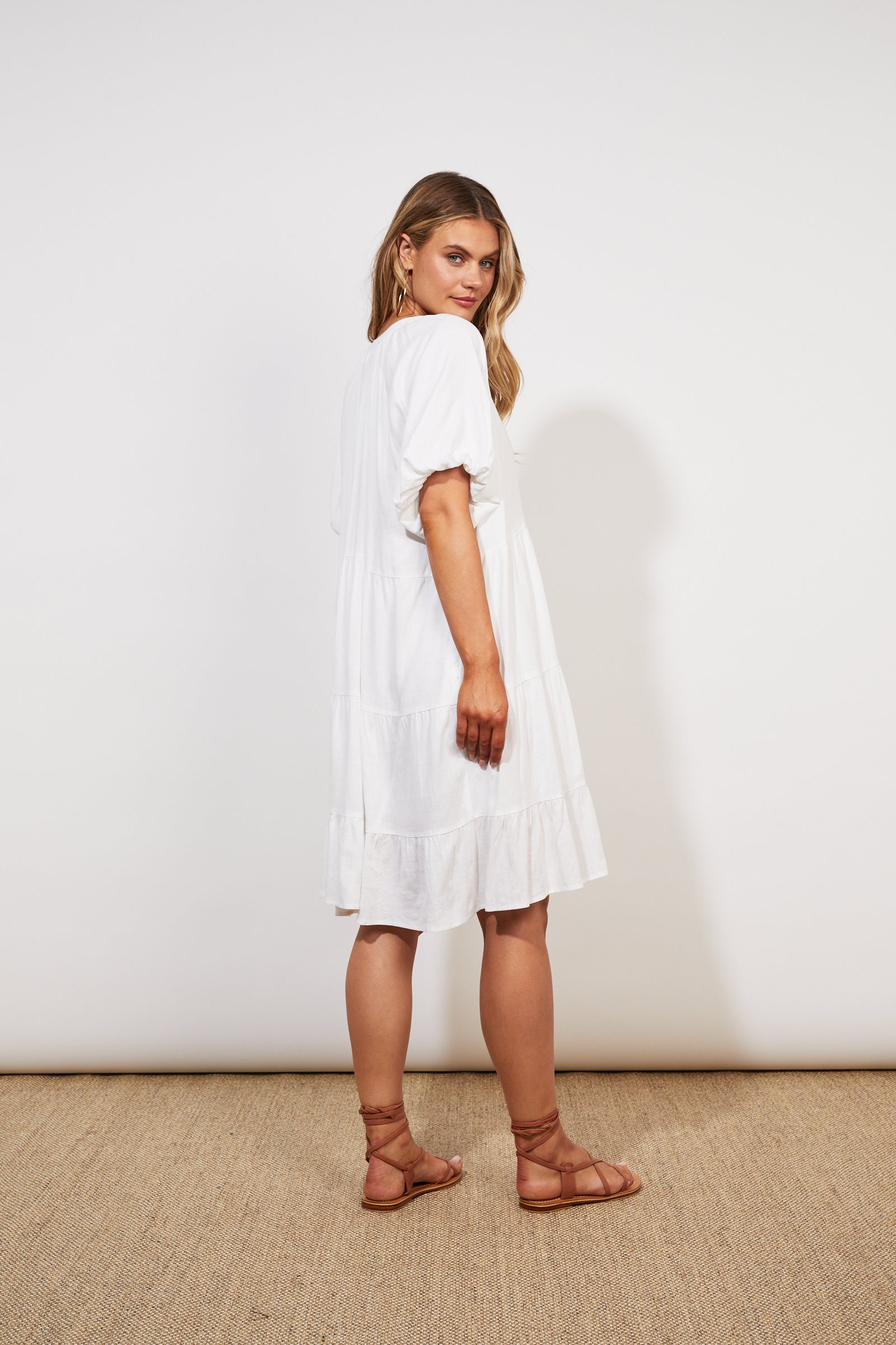 Tanna Belt Dress - Coconut - The Haven Co