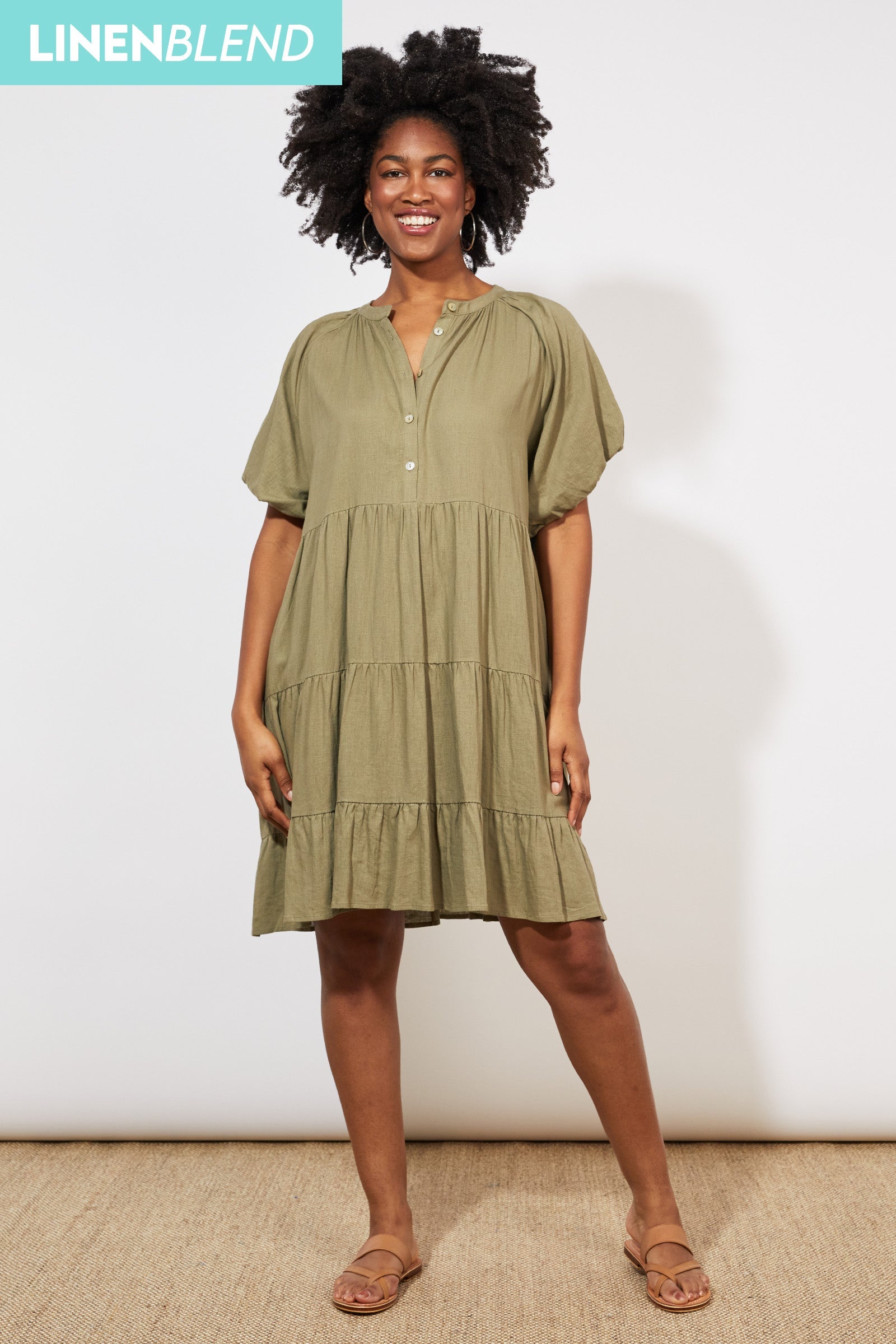 Tanna Belt Dress - Khaki - The Haven Co