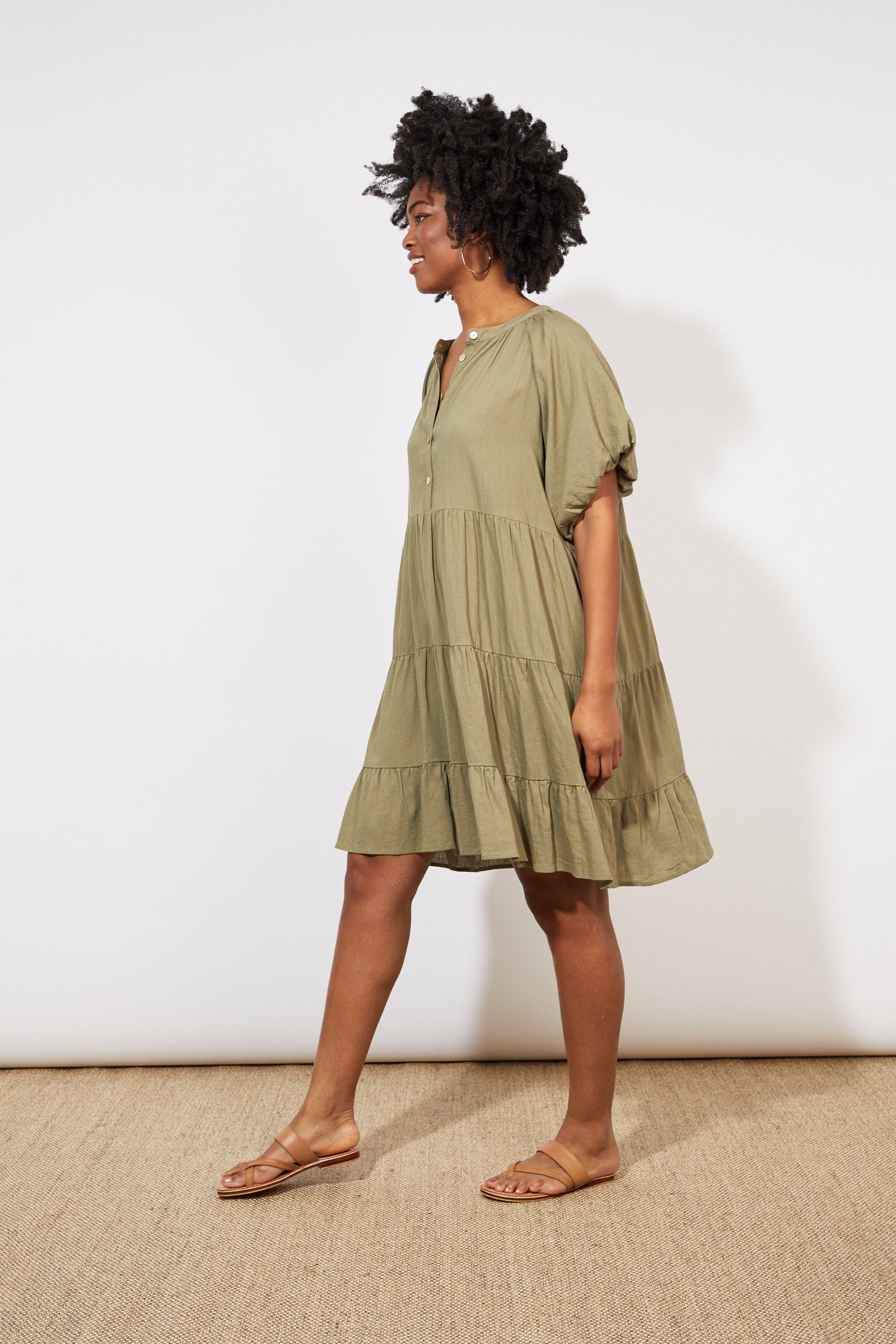 Tanna Belt Dress - Khaki - The Haven Co