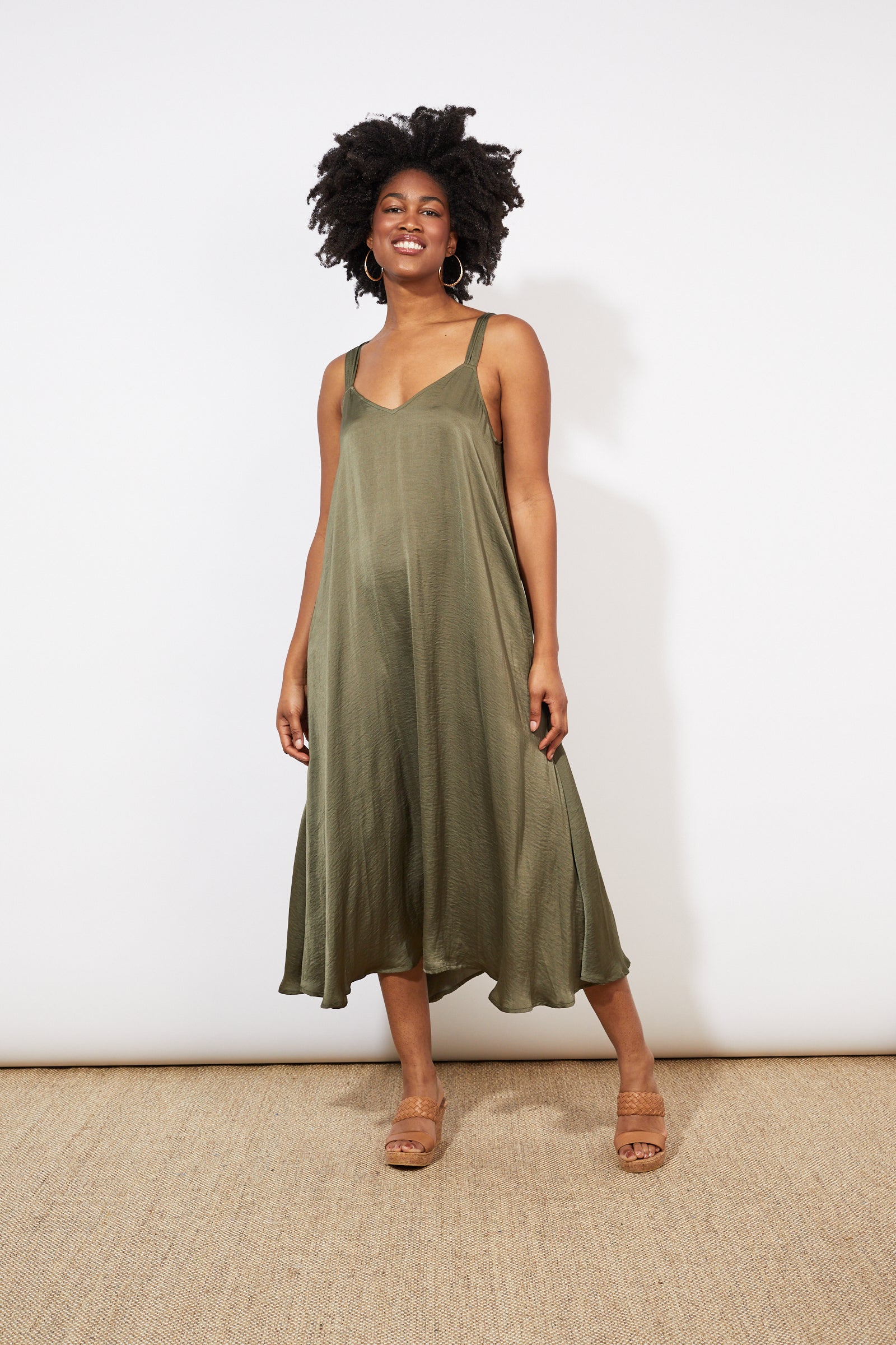 Barbados Tank Maxi - Khaki - The Haven Co