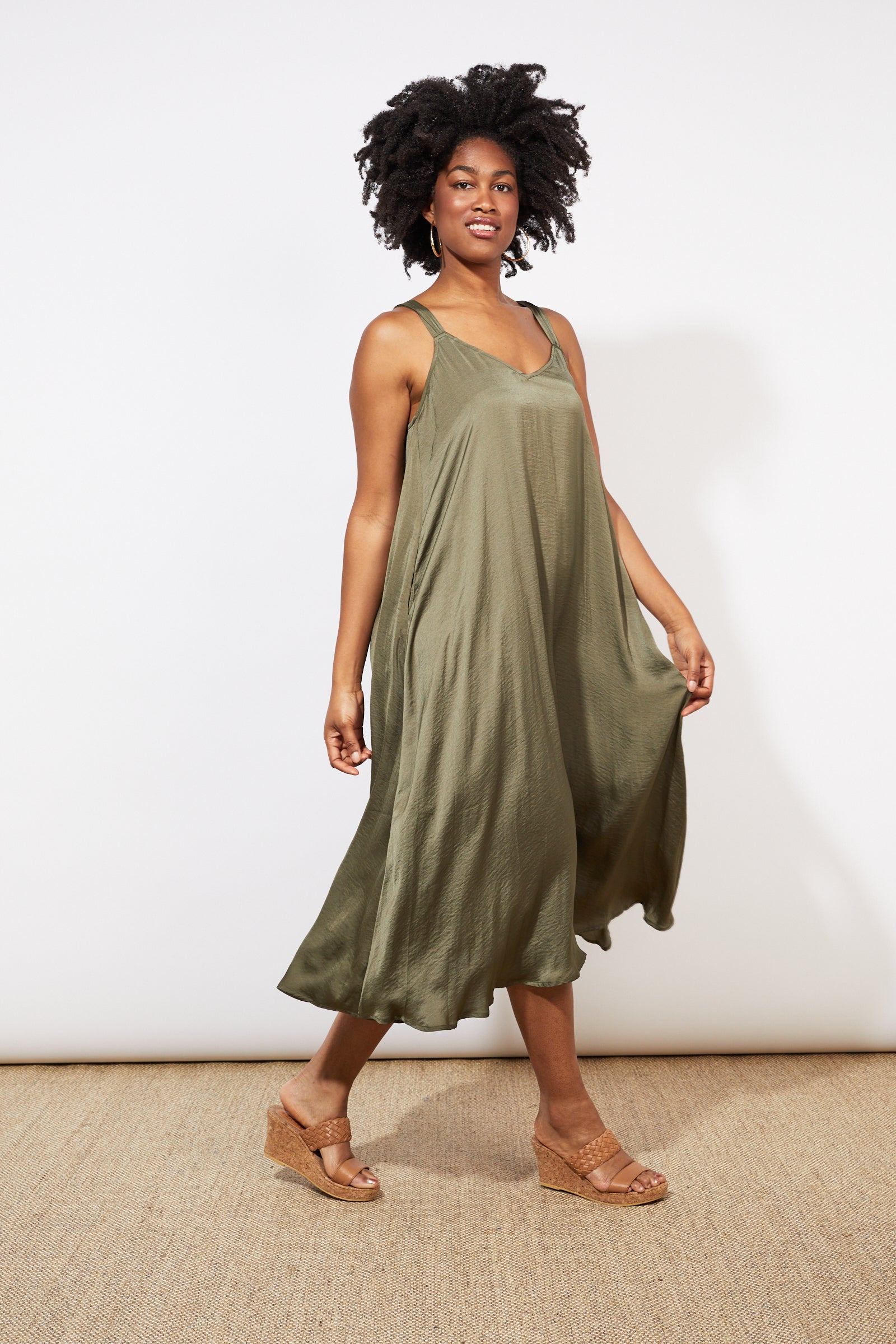 Barbados Tank Maxi - Khaki - The Haven Co