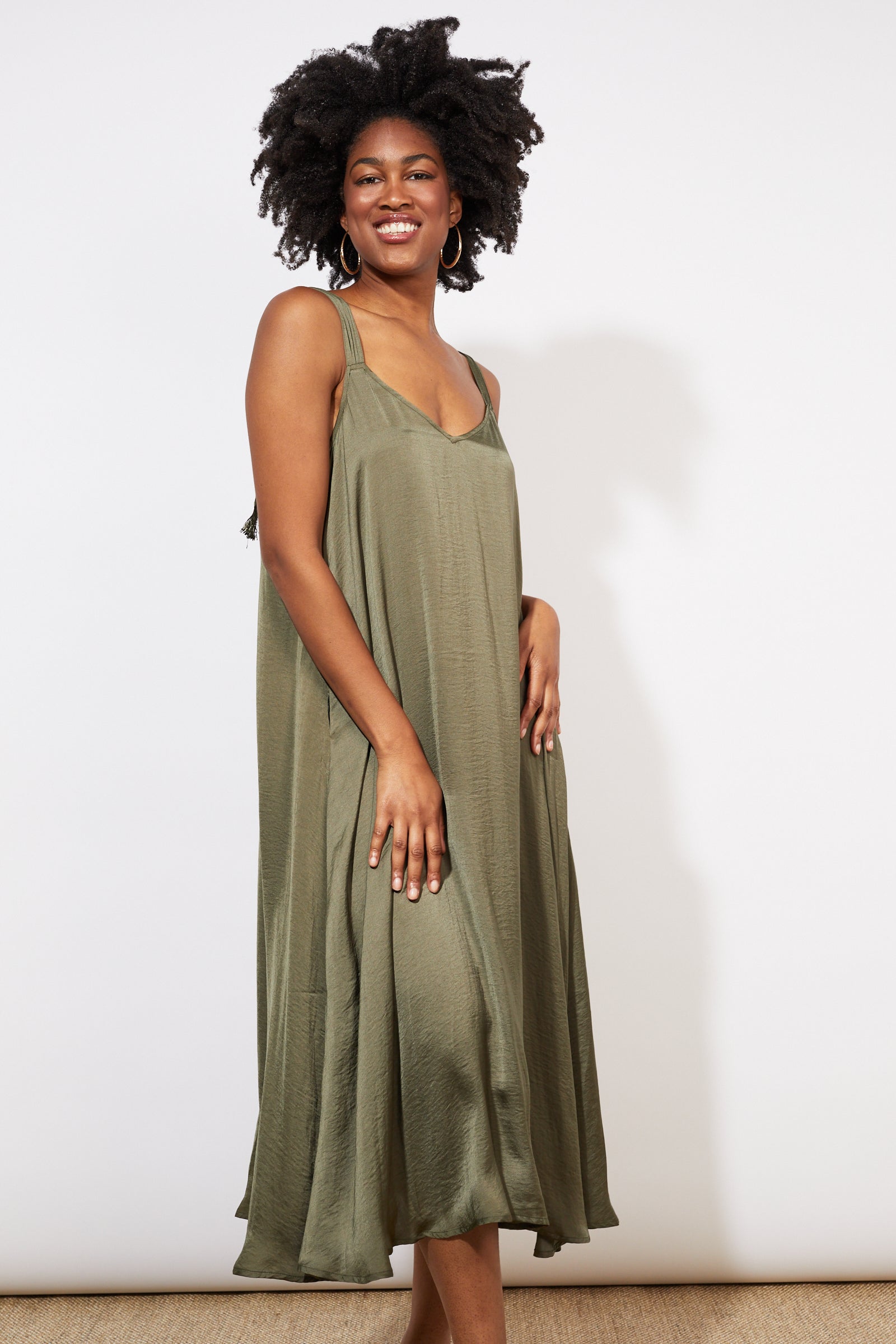 Barbados Tank Maxi - Khaki - The Haven Co