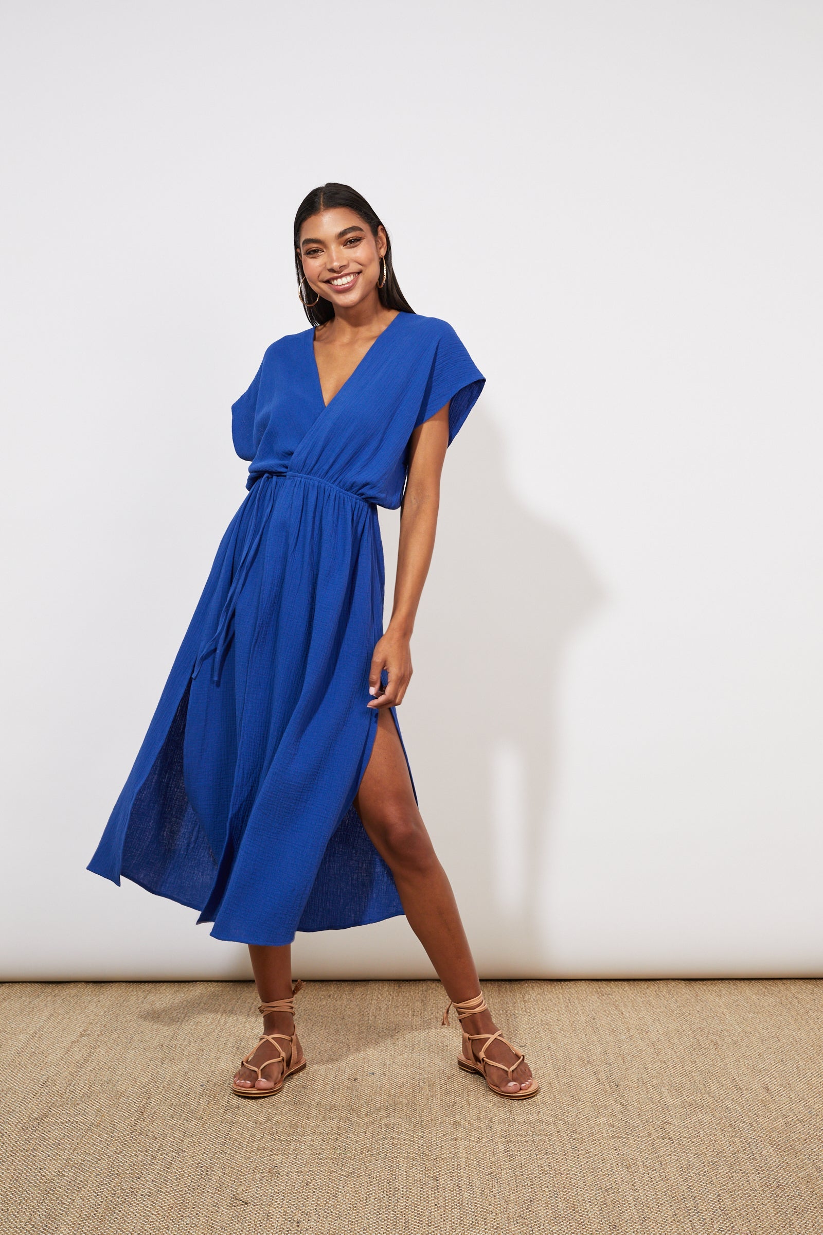 Tulum Wrap Dress - Cobalt - The Haven Co