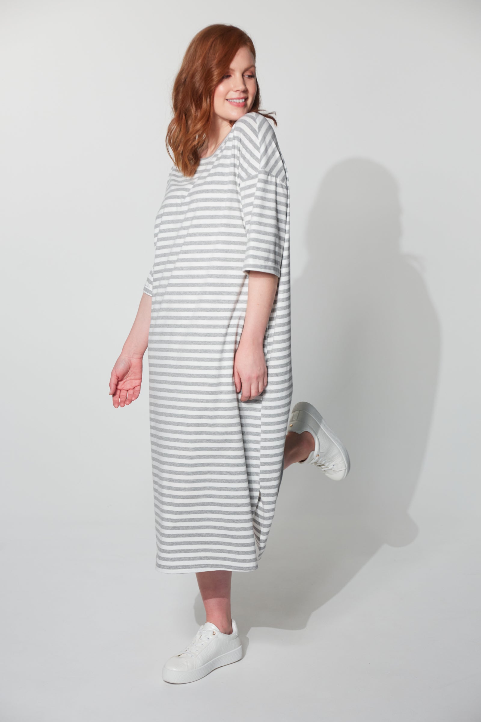 Mala Tshirt Dress - Cloud - The Haven Co