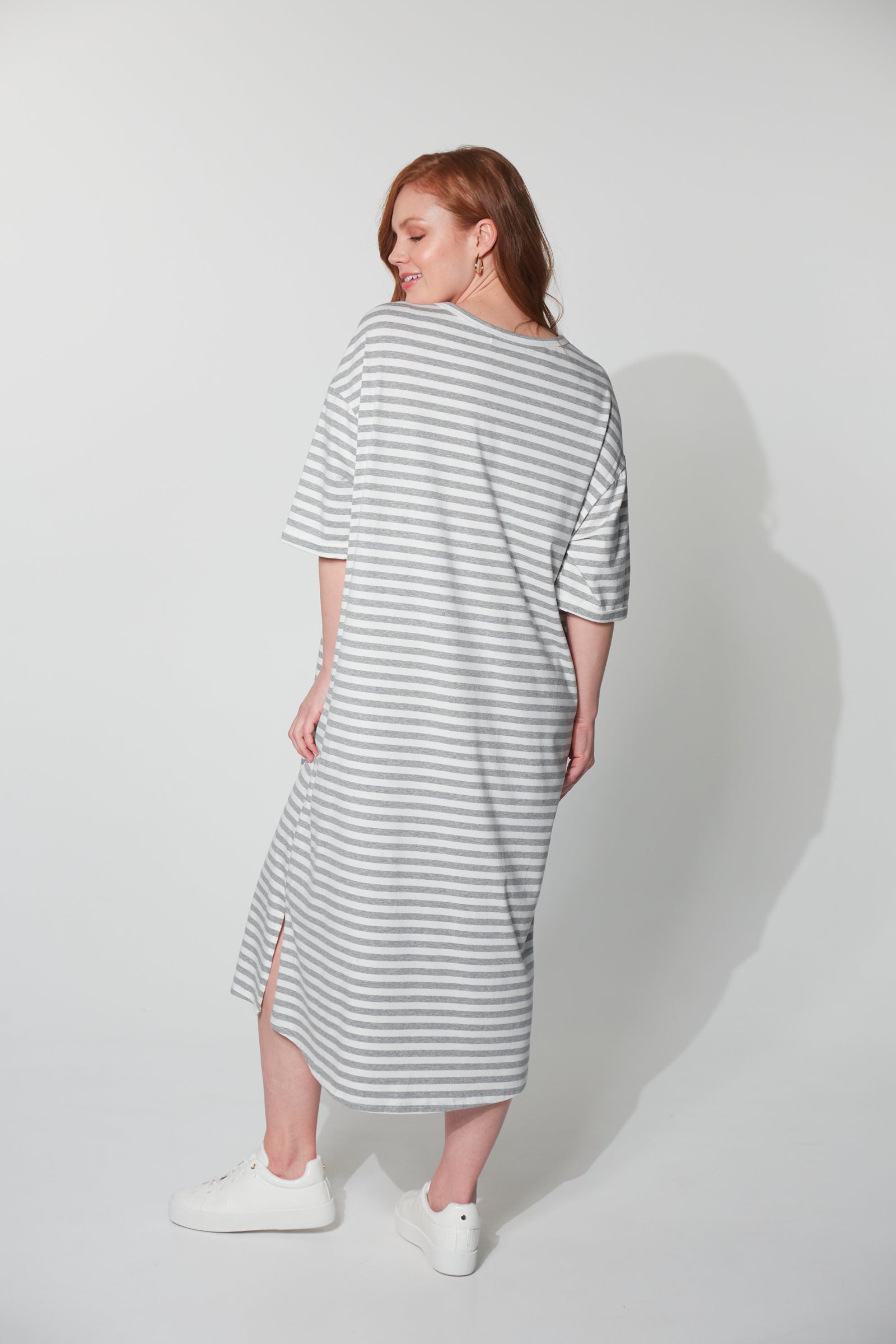 Mala Tshirt Dress - Cloud - The Haven Co