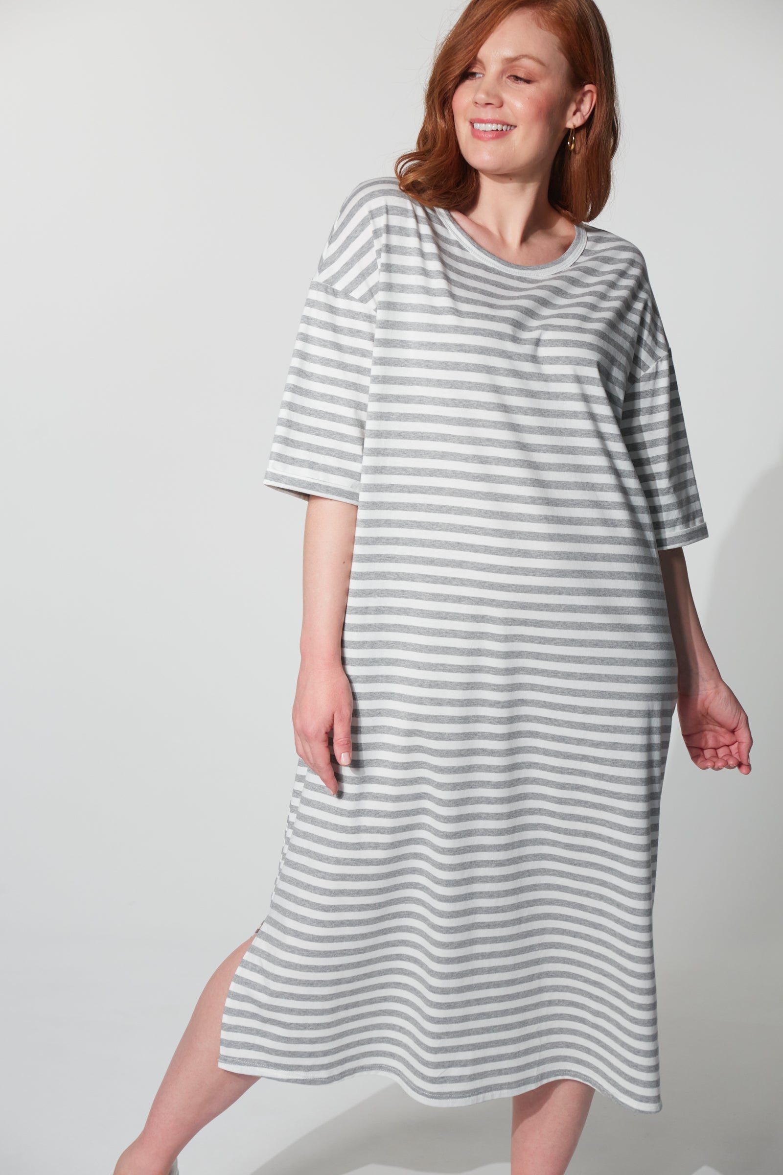 Mala Tshirt Dress - Cloud - The Haven Co