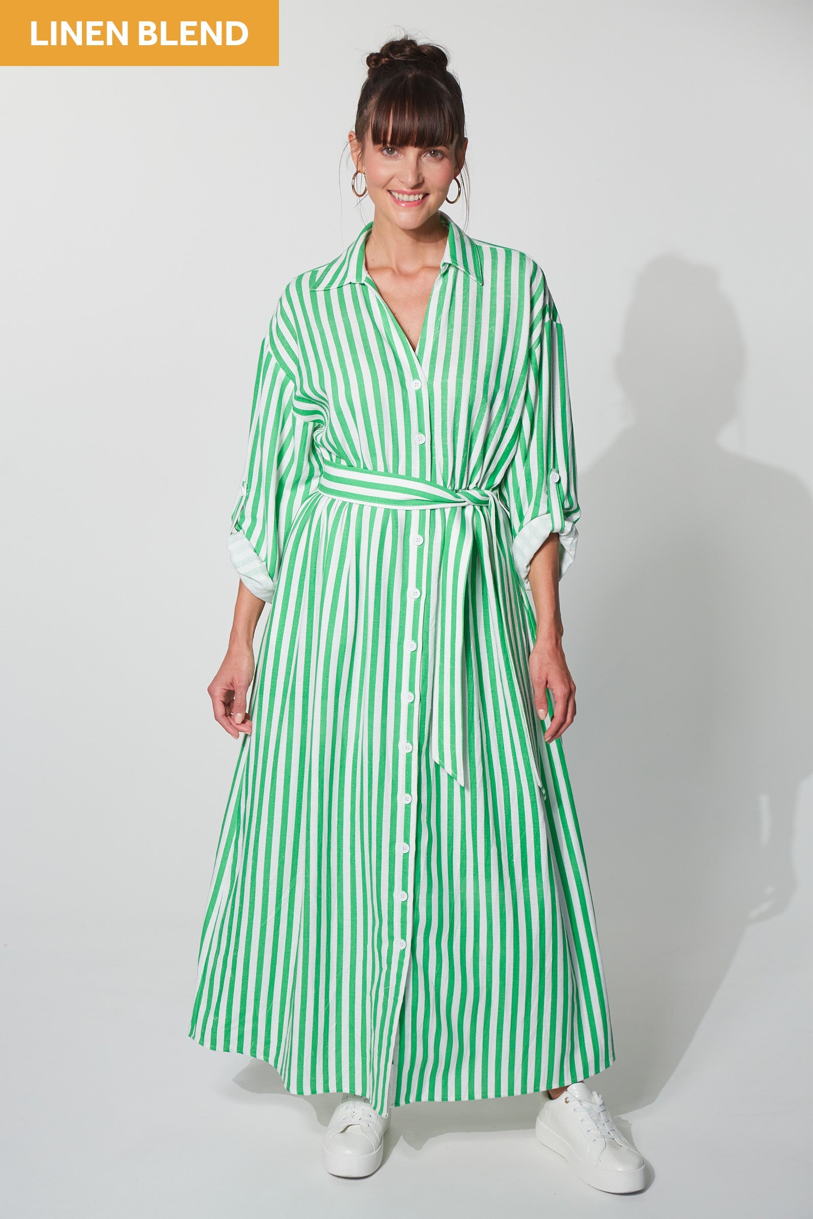 Montell Shirt Maxi - Evergreen - The Haven Co