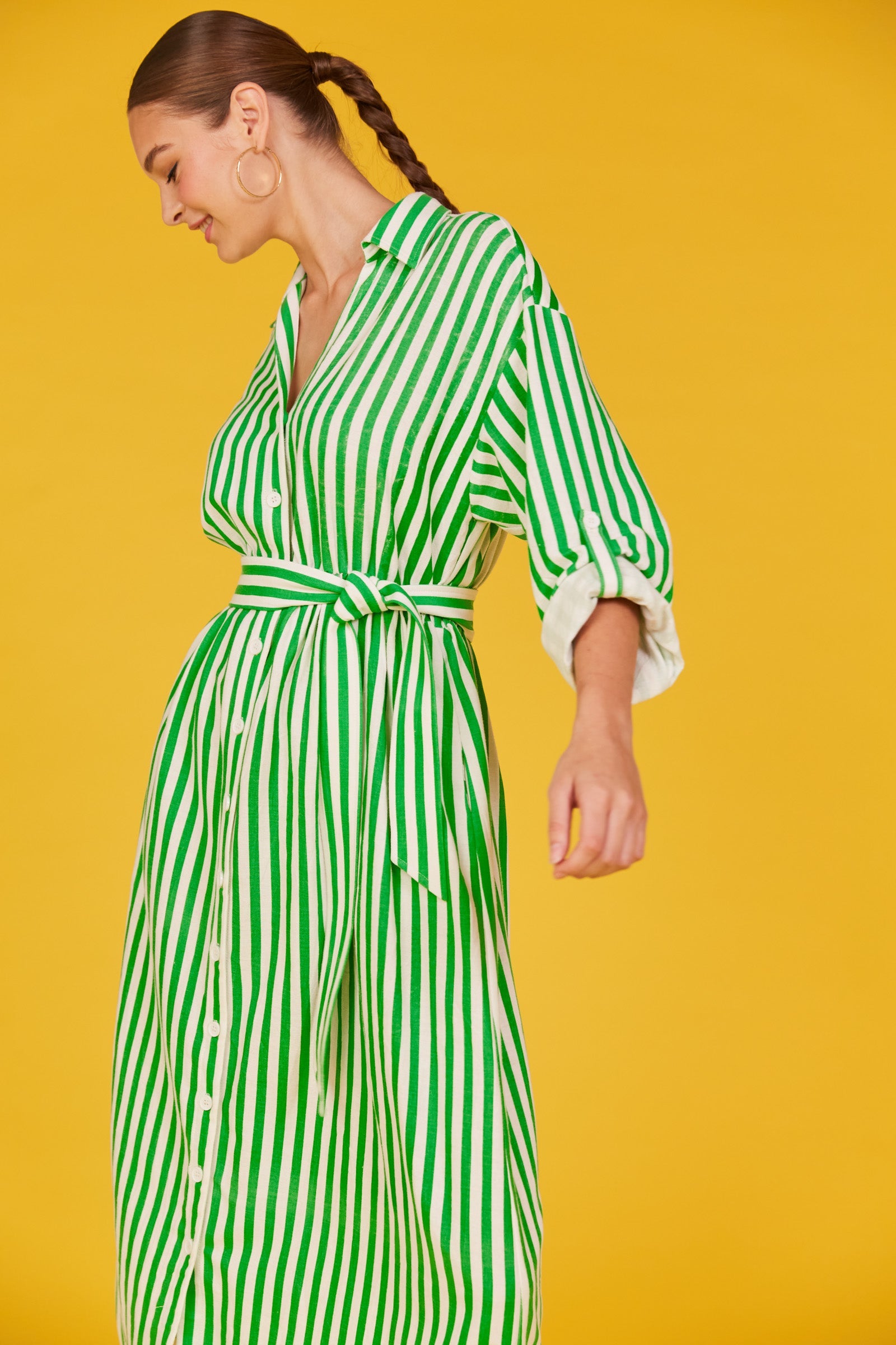 Montell Shirt Maxi - Evergreen - The Haven Co