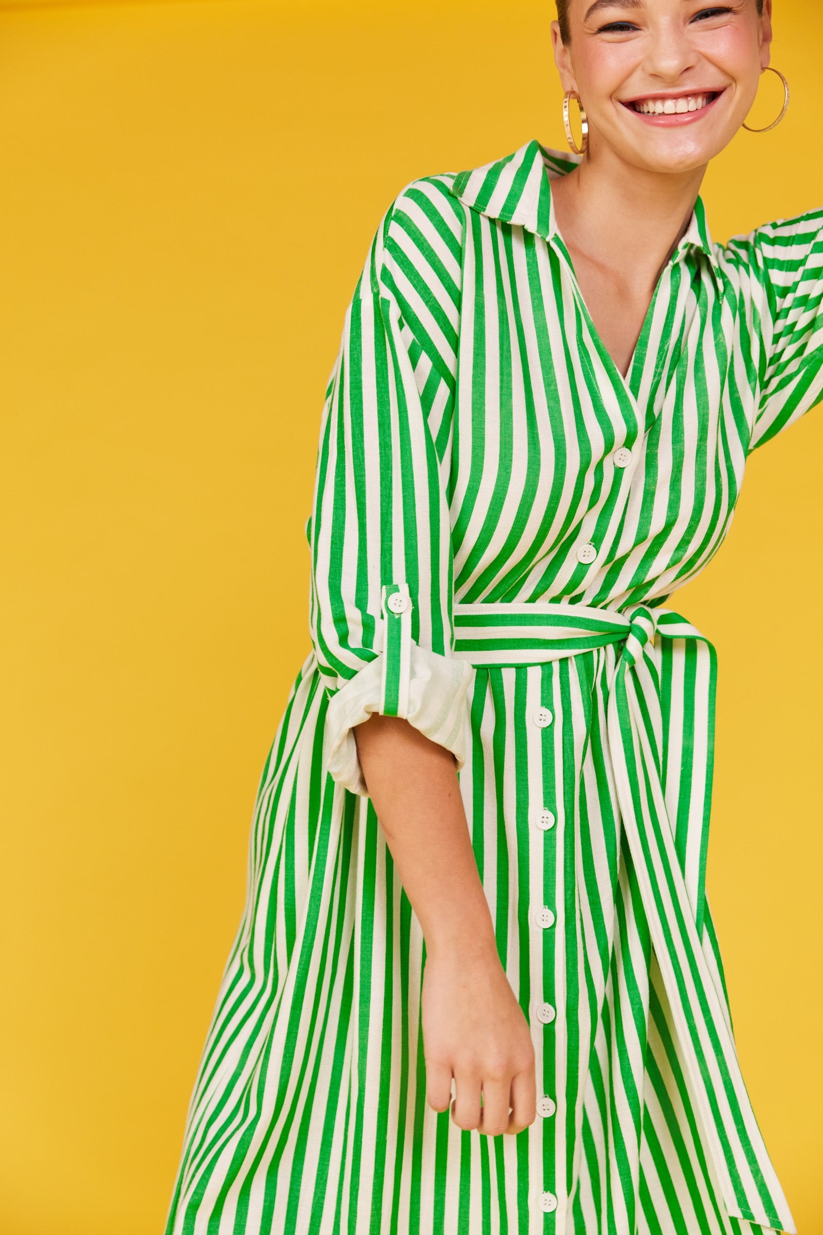 Montell Shirt Maxi - Evergreen - The Haven Co