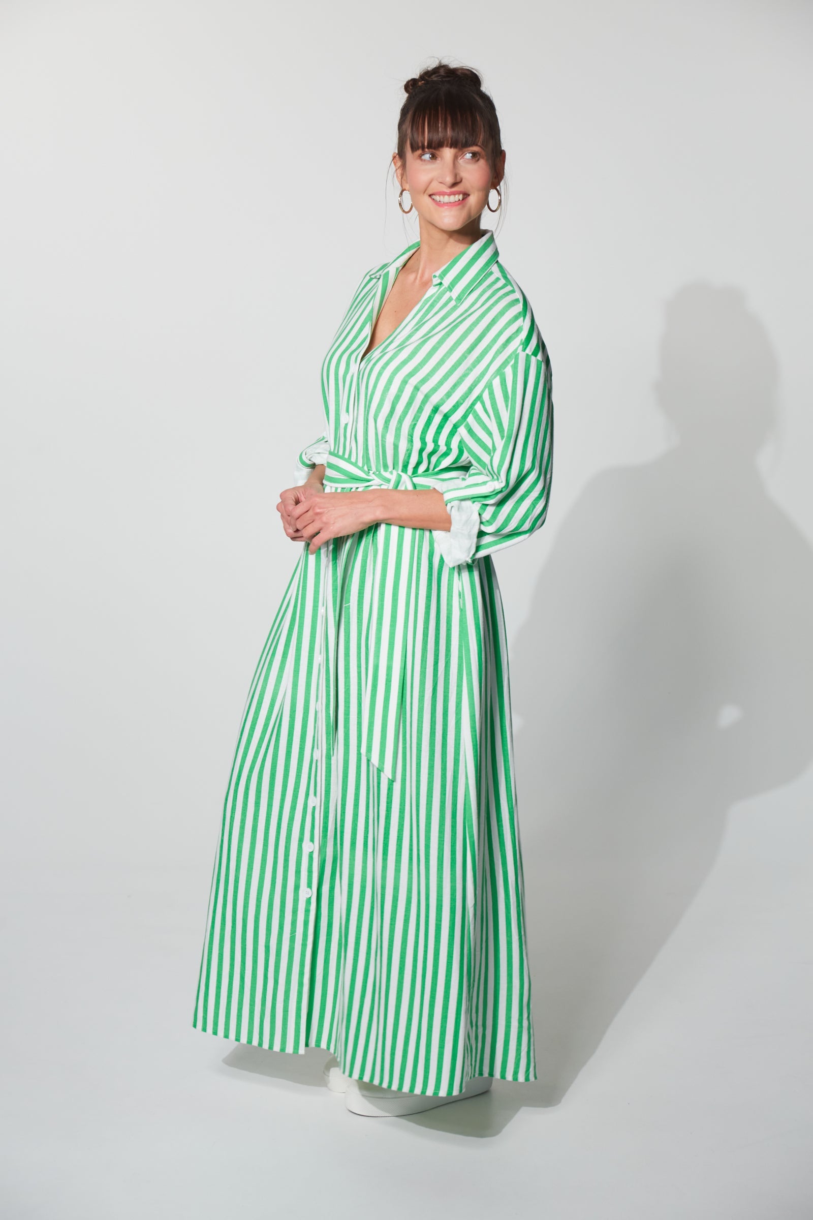 Montell Shirt Maxi - Evergreen - The Haven Co