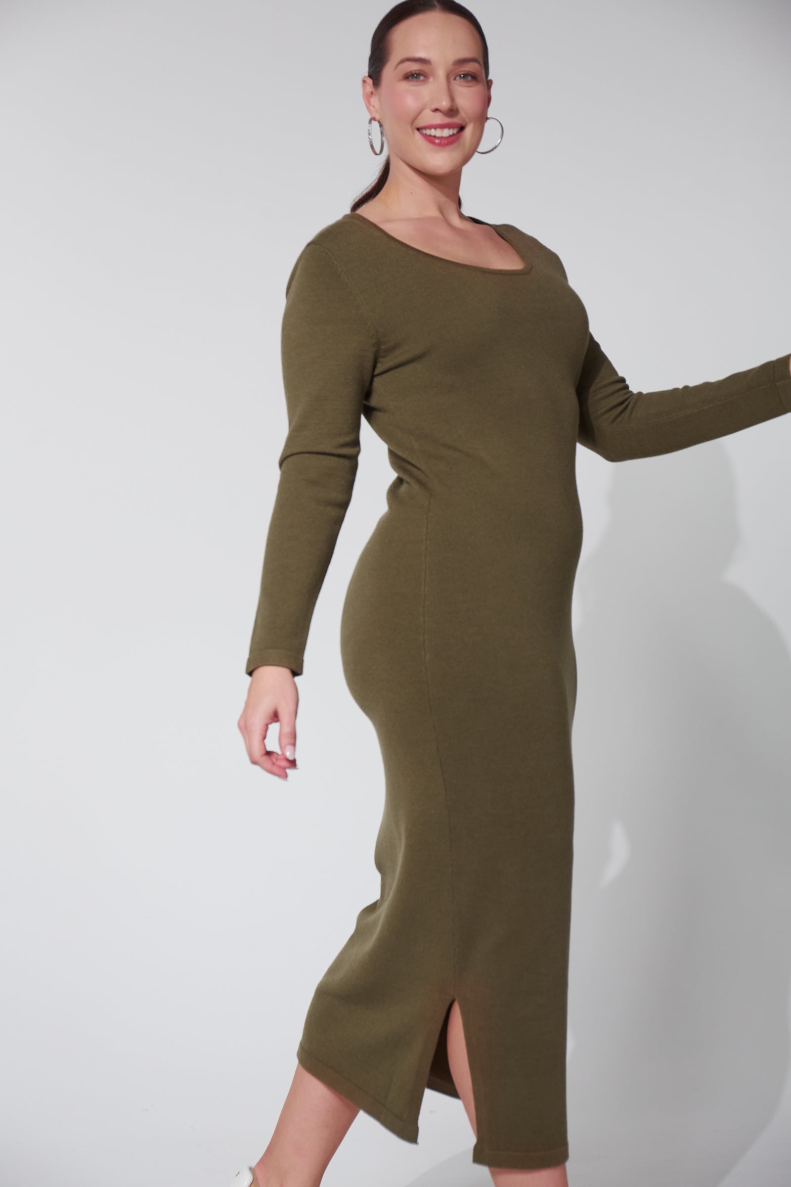 Nikolai Knit Dress - Fern - The Haven Co