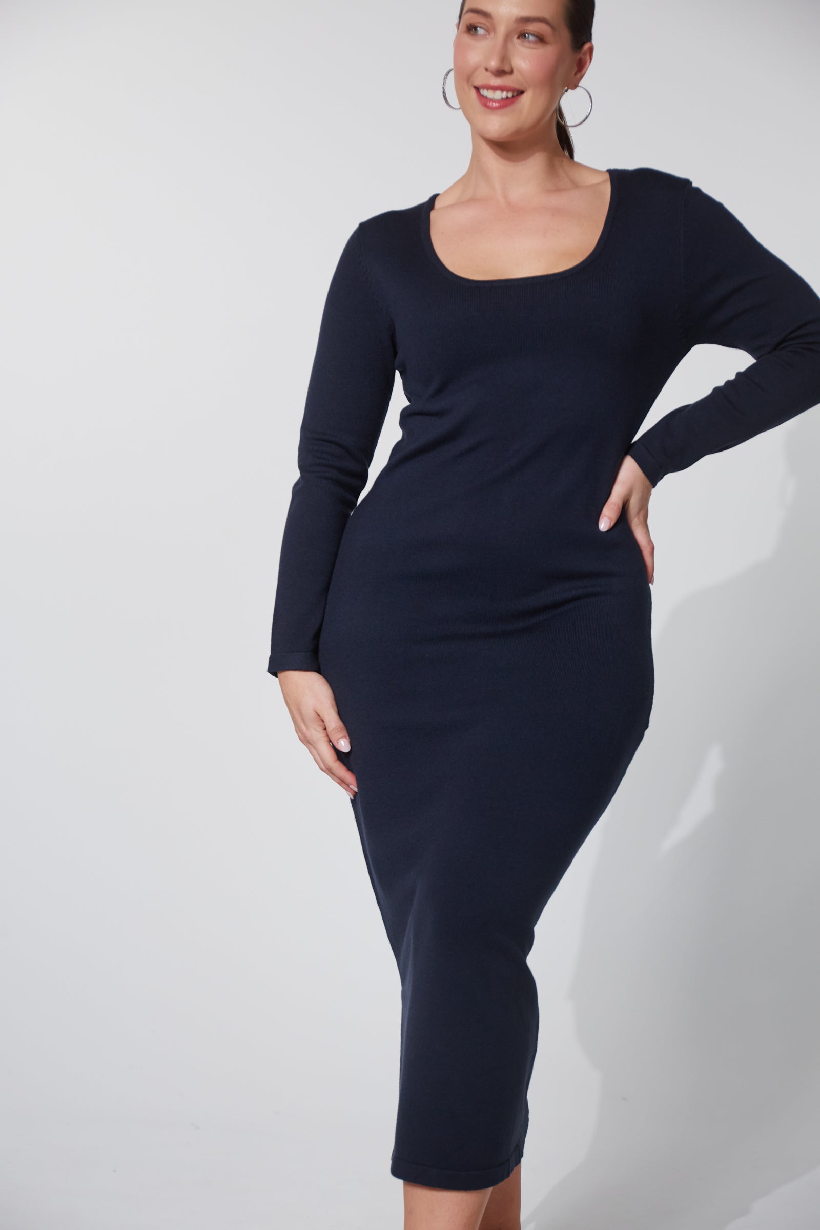 Nikolai Knit Dress - Midnight - The Haven Co