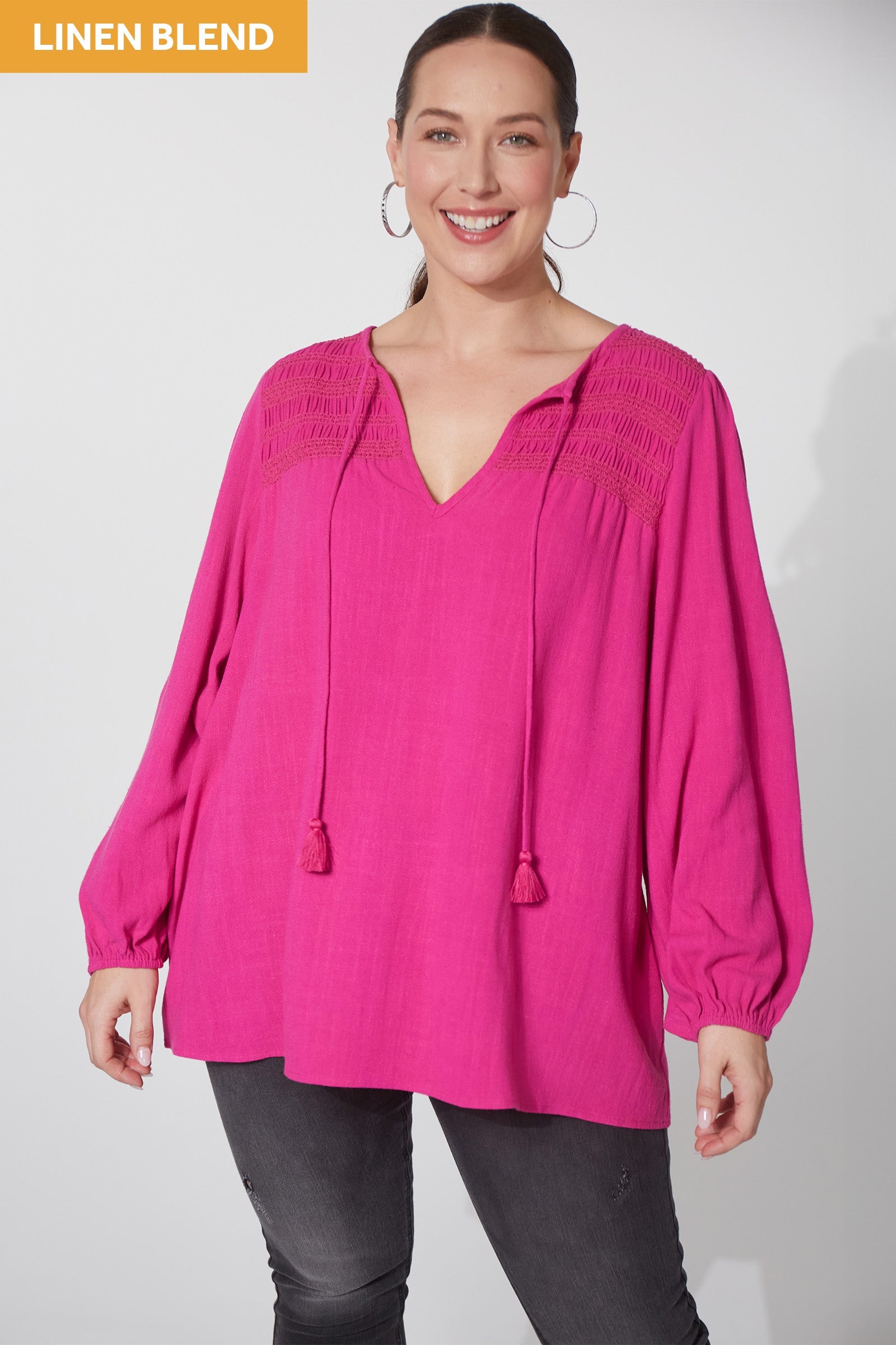 Lauder Blouse - Azalea - The Haven Co