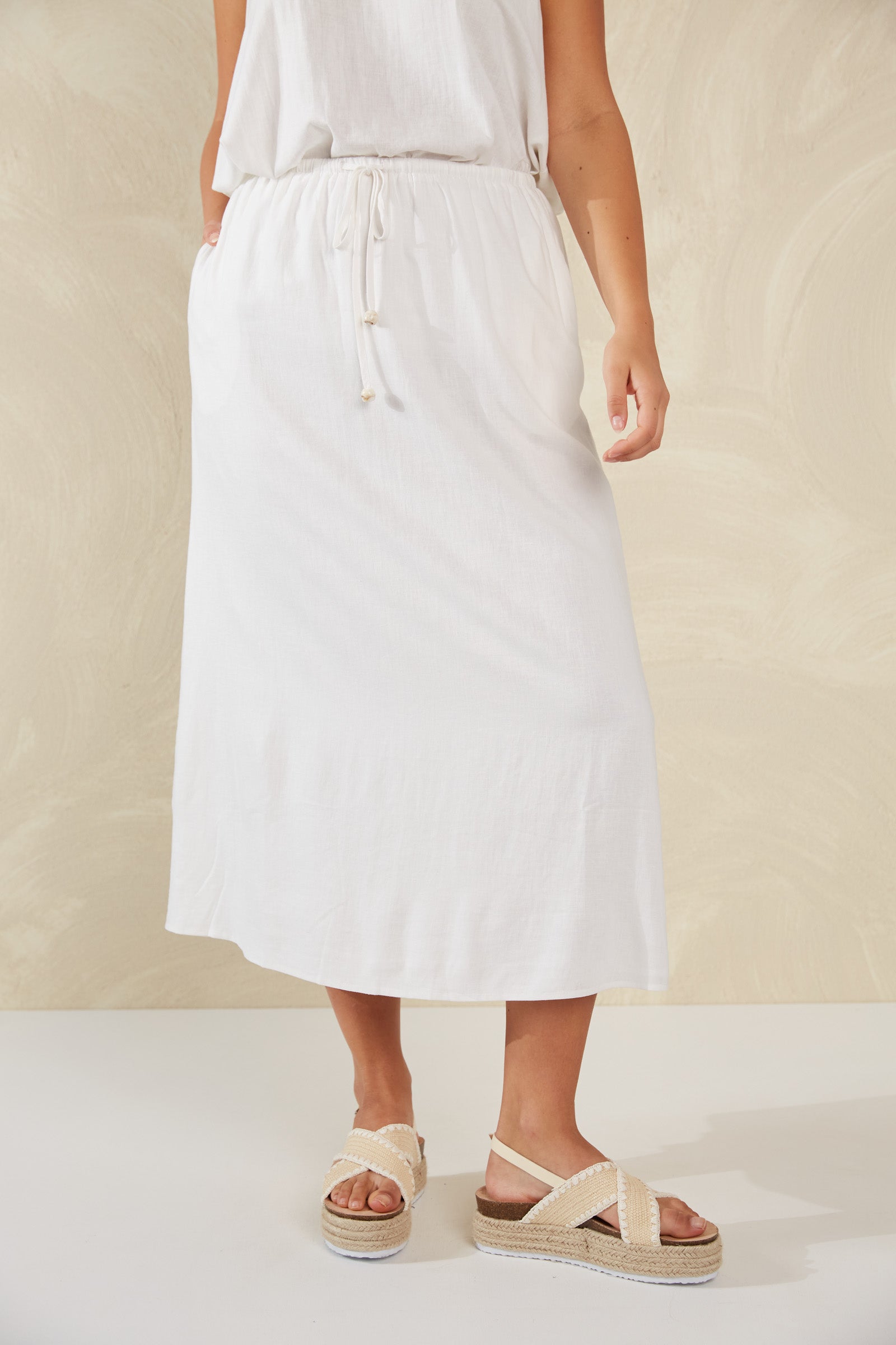 Sardinia Skirt - Bianco - The Haven Co