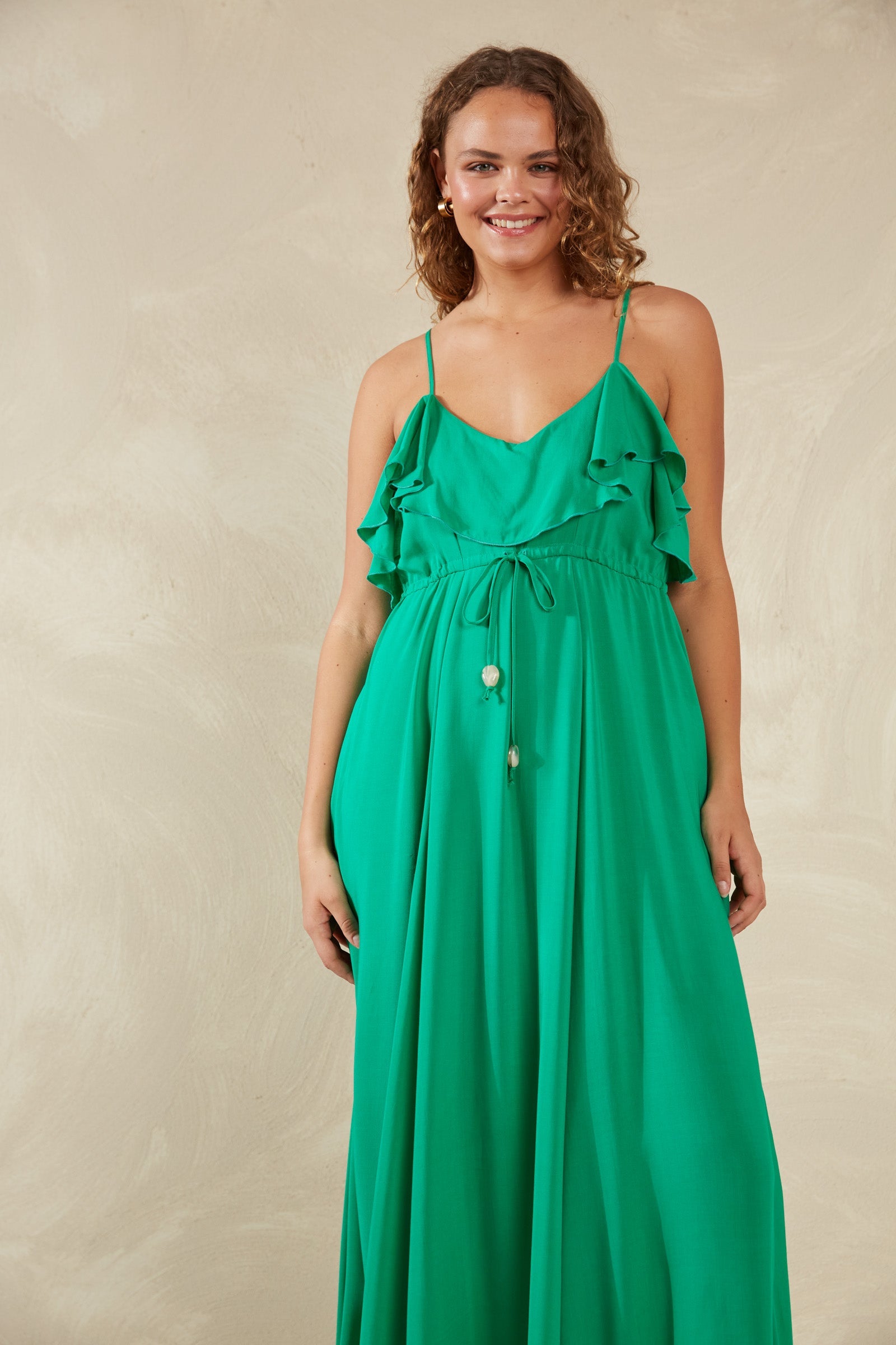 Lipari Frill Maxi - Verde - The Haven Co