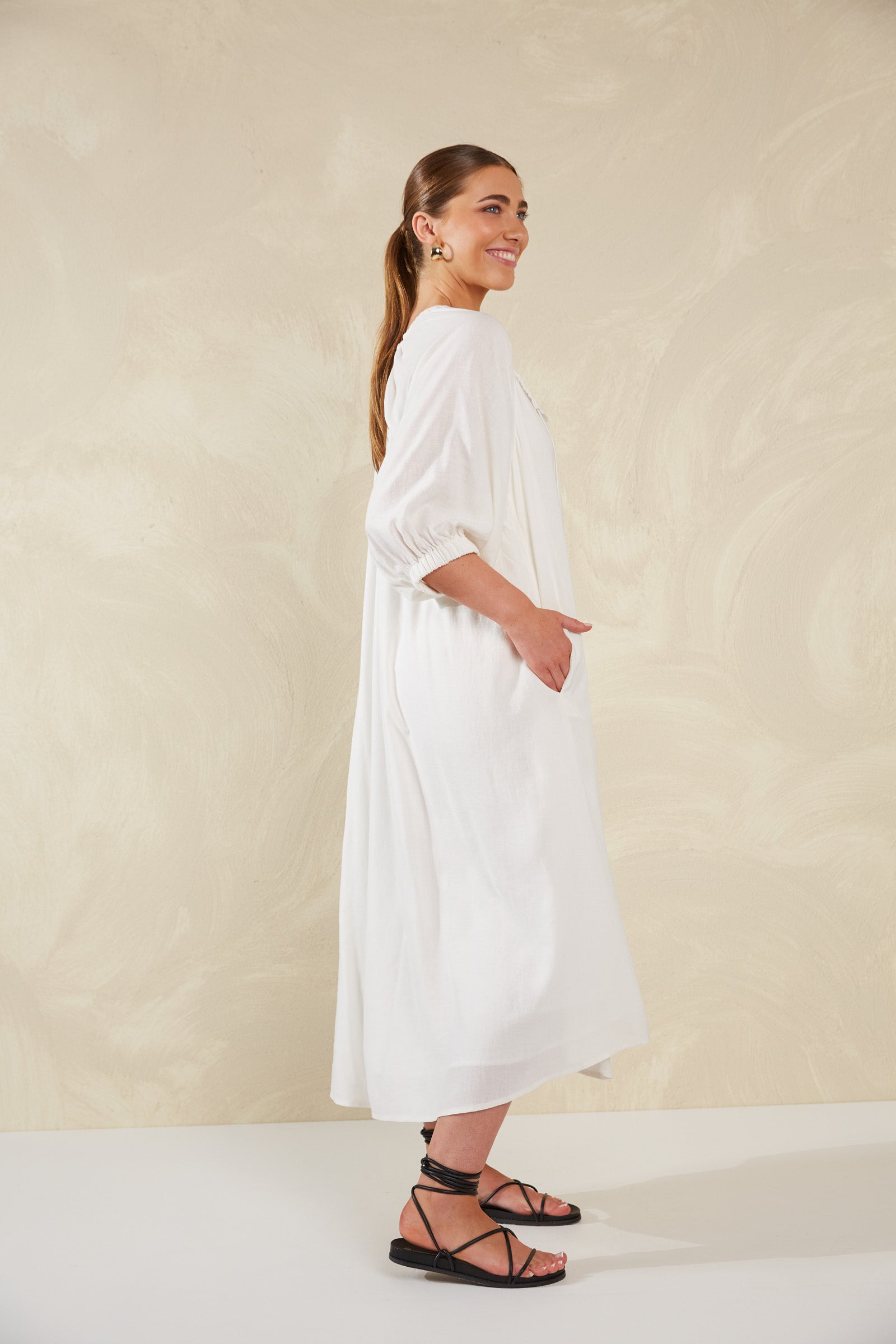 Sardinia Relaxed Maxi - Bianco - The Haven Co