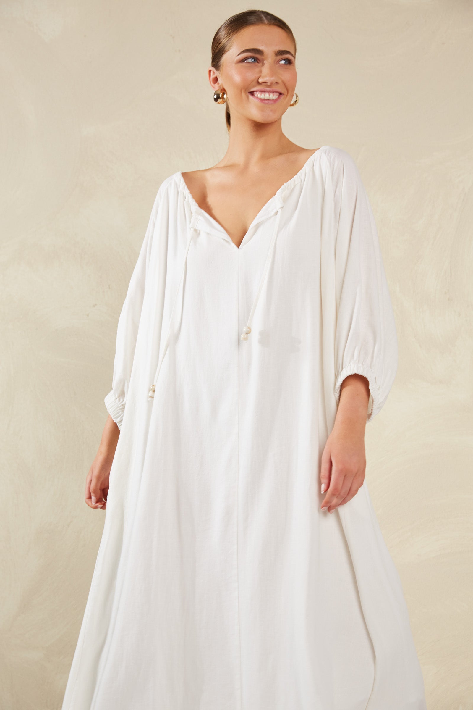 Sardinia Relaxed Maxi - Bianco - The Haven Co