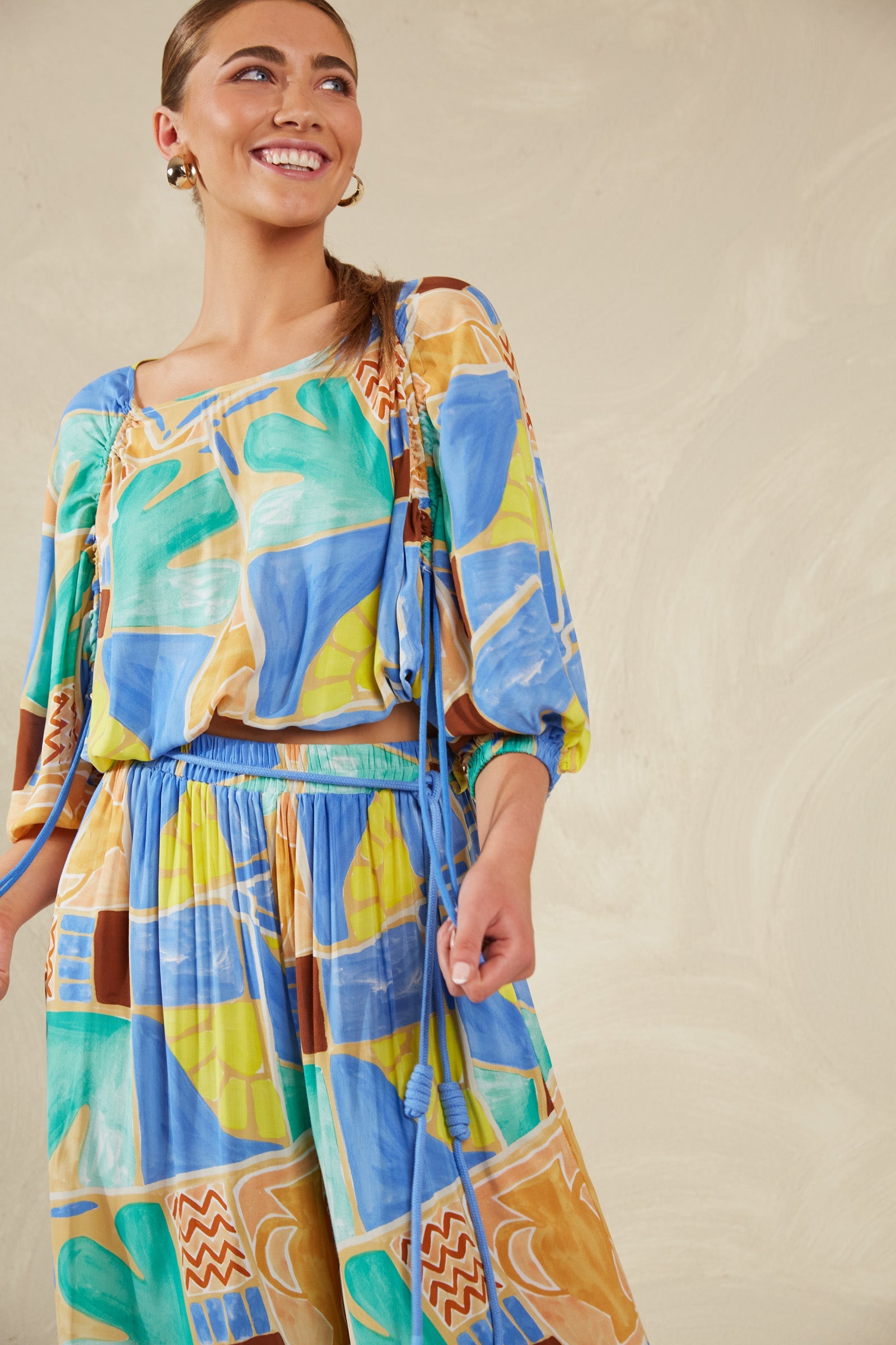 Palermo Drawstring Top - Solare - The Haven Co