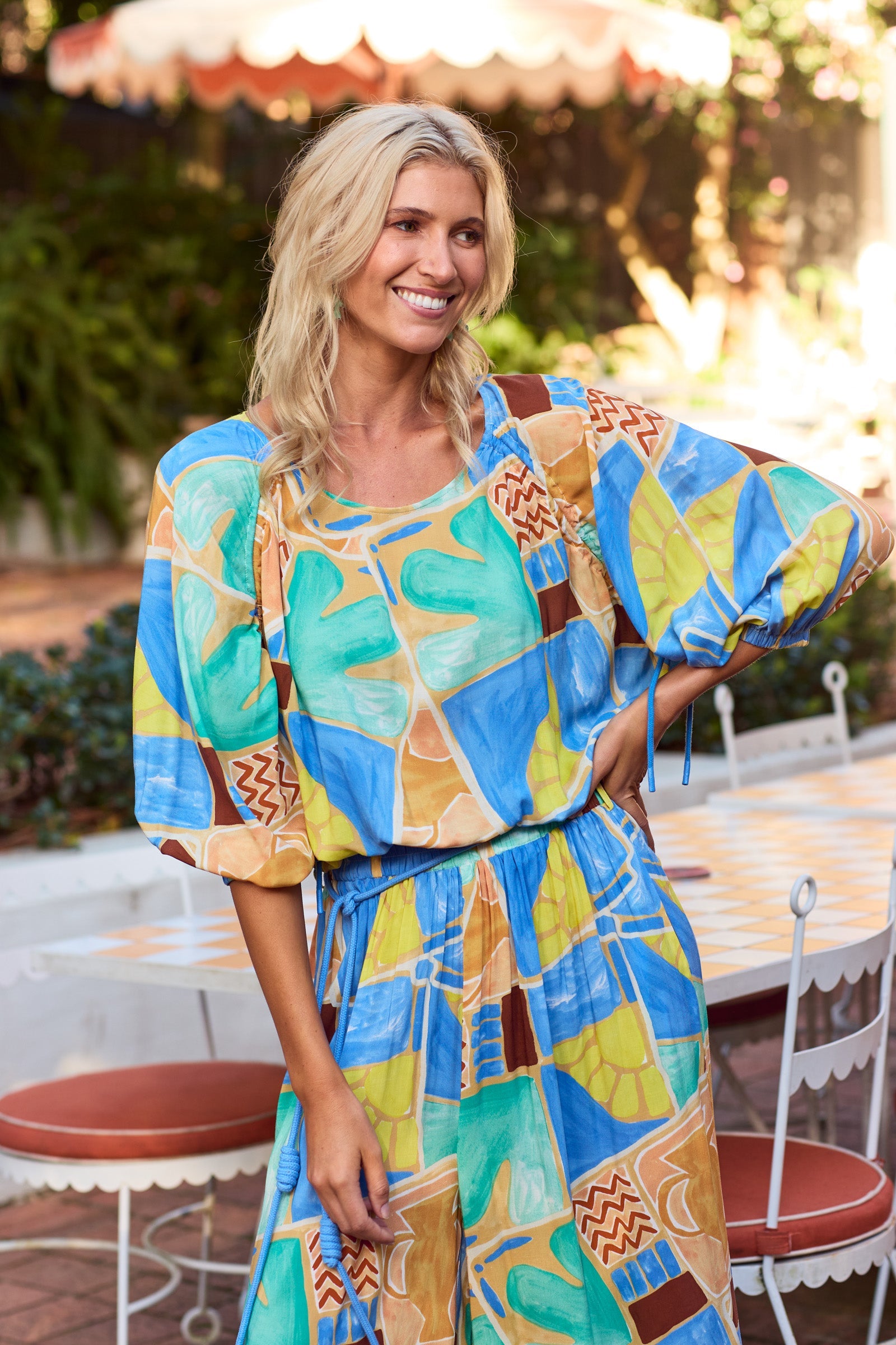 Palermo Drawstring Top - Solare - The Haven Co