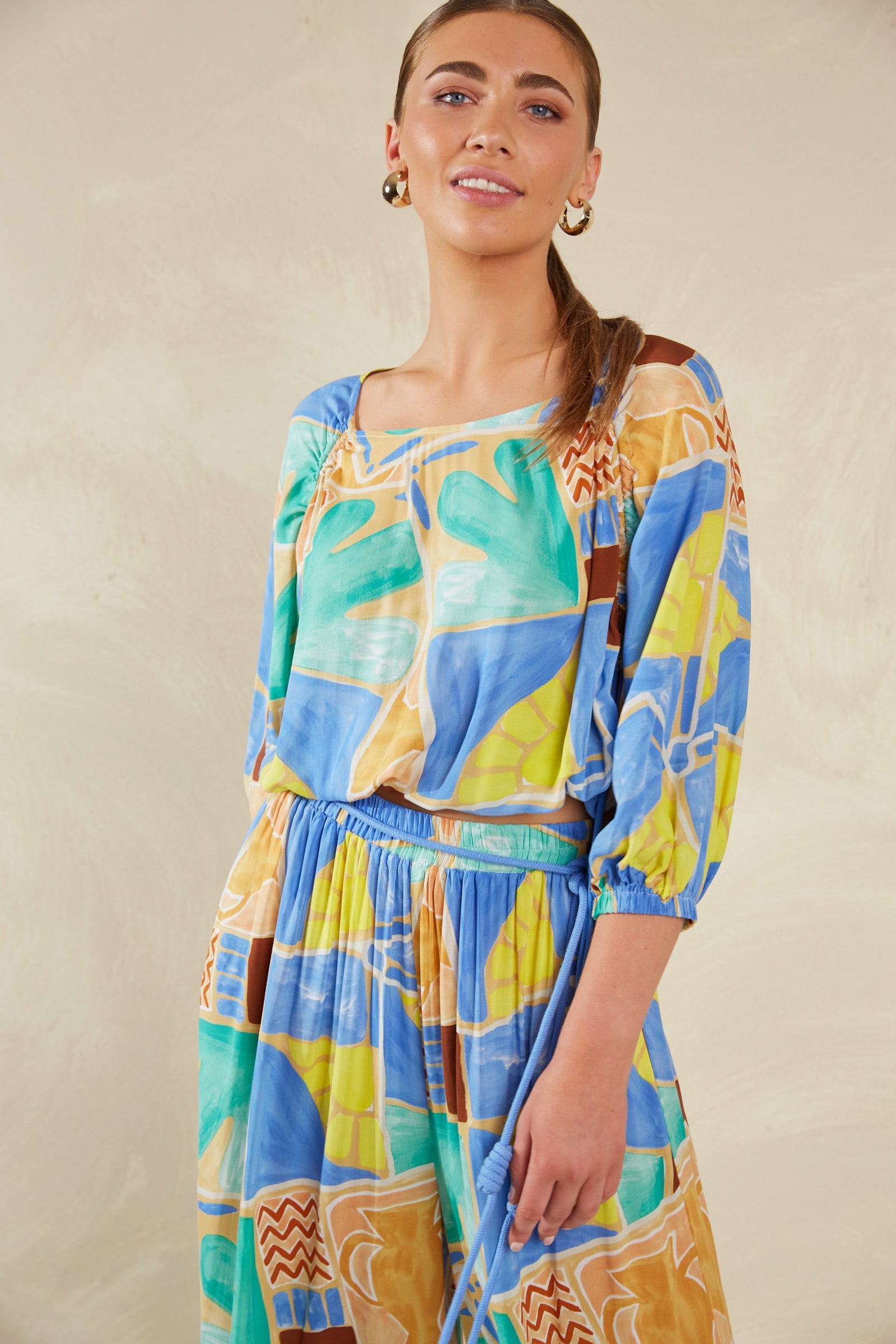 Palermo Drawstring Top - Solare - The Haven Co