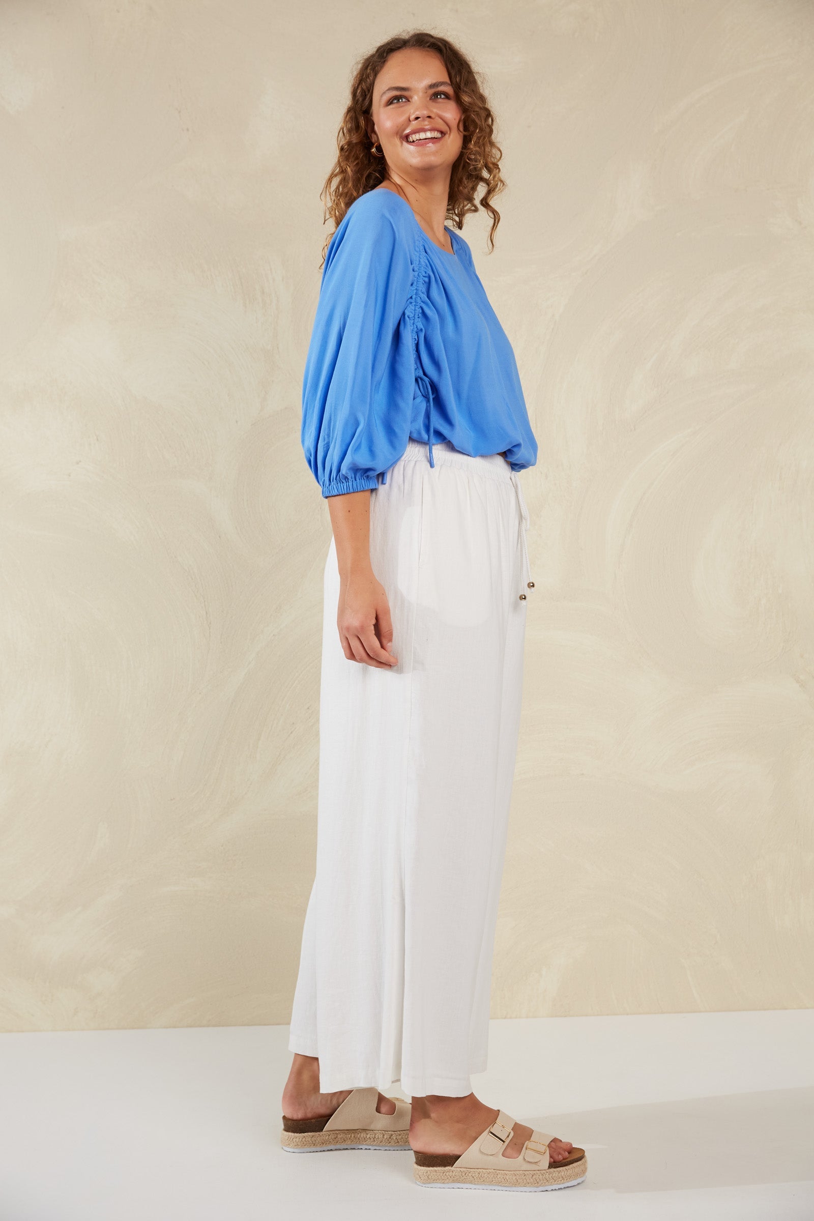 Palermo Drawstring Top - Coast - The Haven Co