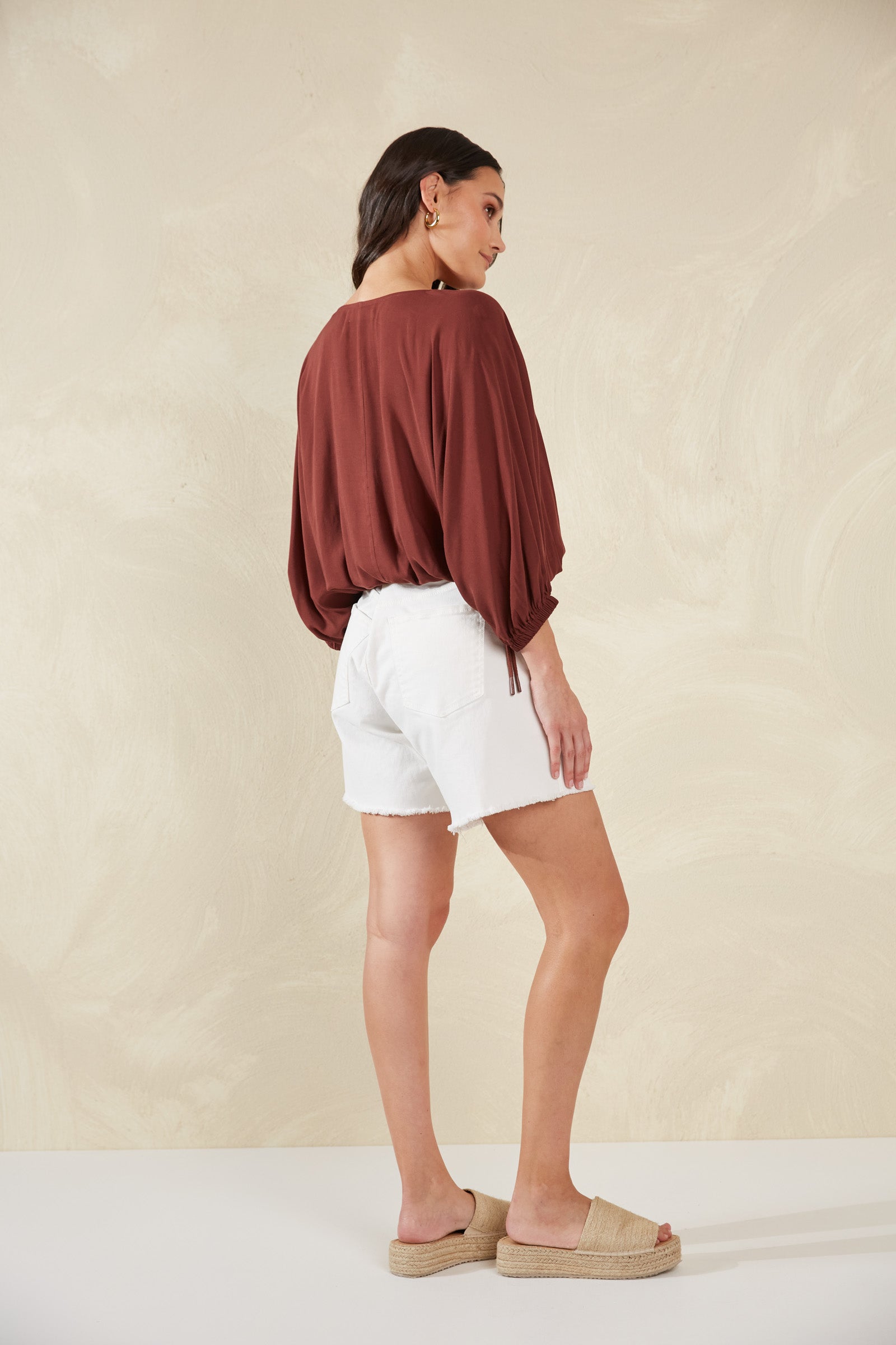 Palermo Drawstring Top - Espresso - The Haven Co