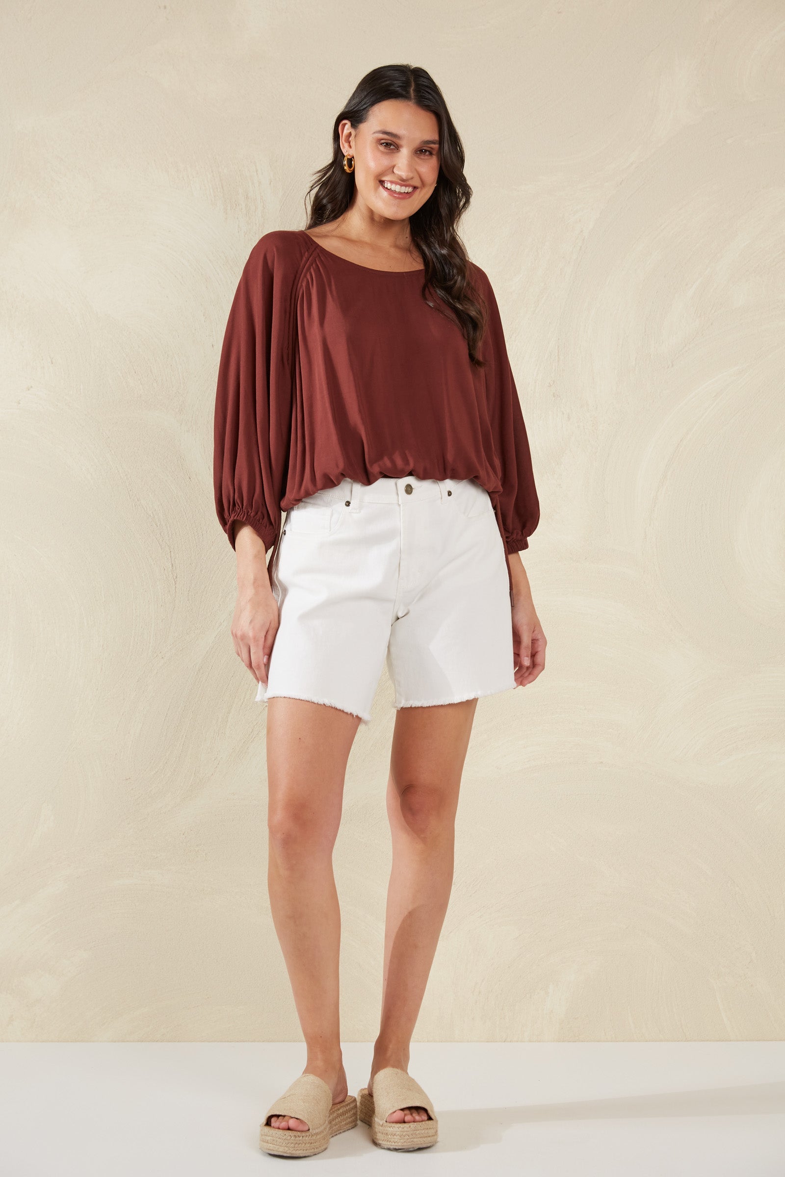 Palermo Drawstring Top - Espresso - The Haven Co