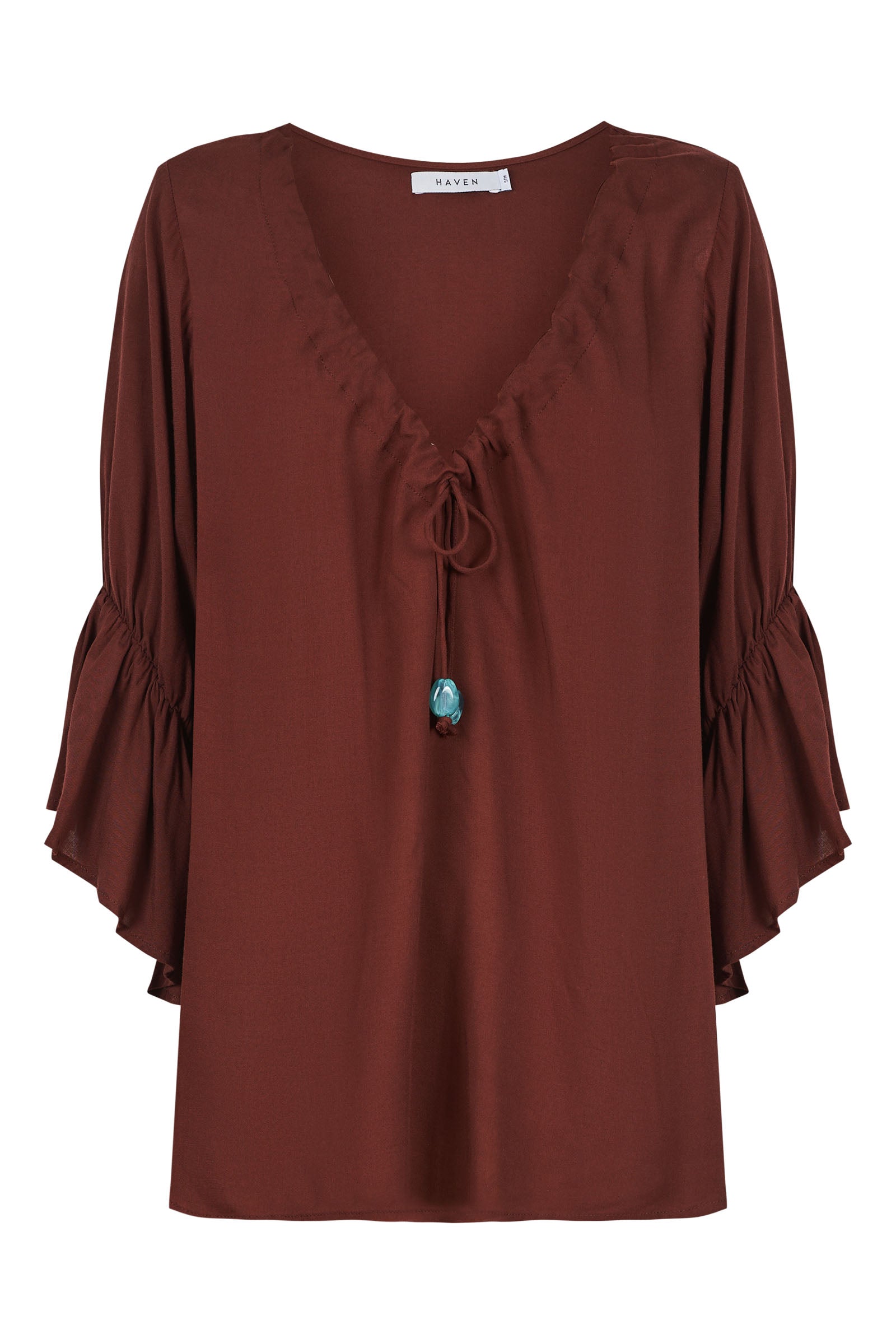 Palermo Ruched Top - Espresso - The Haven Co