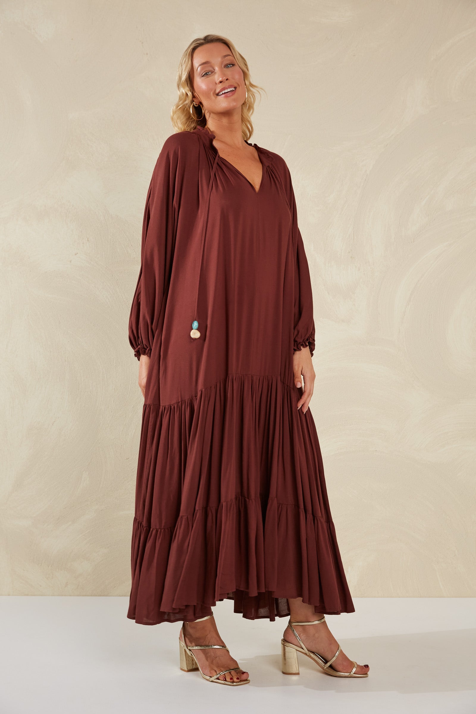 Palermo Tiered Maxi - Espresso - The Haven Co
