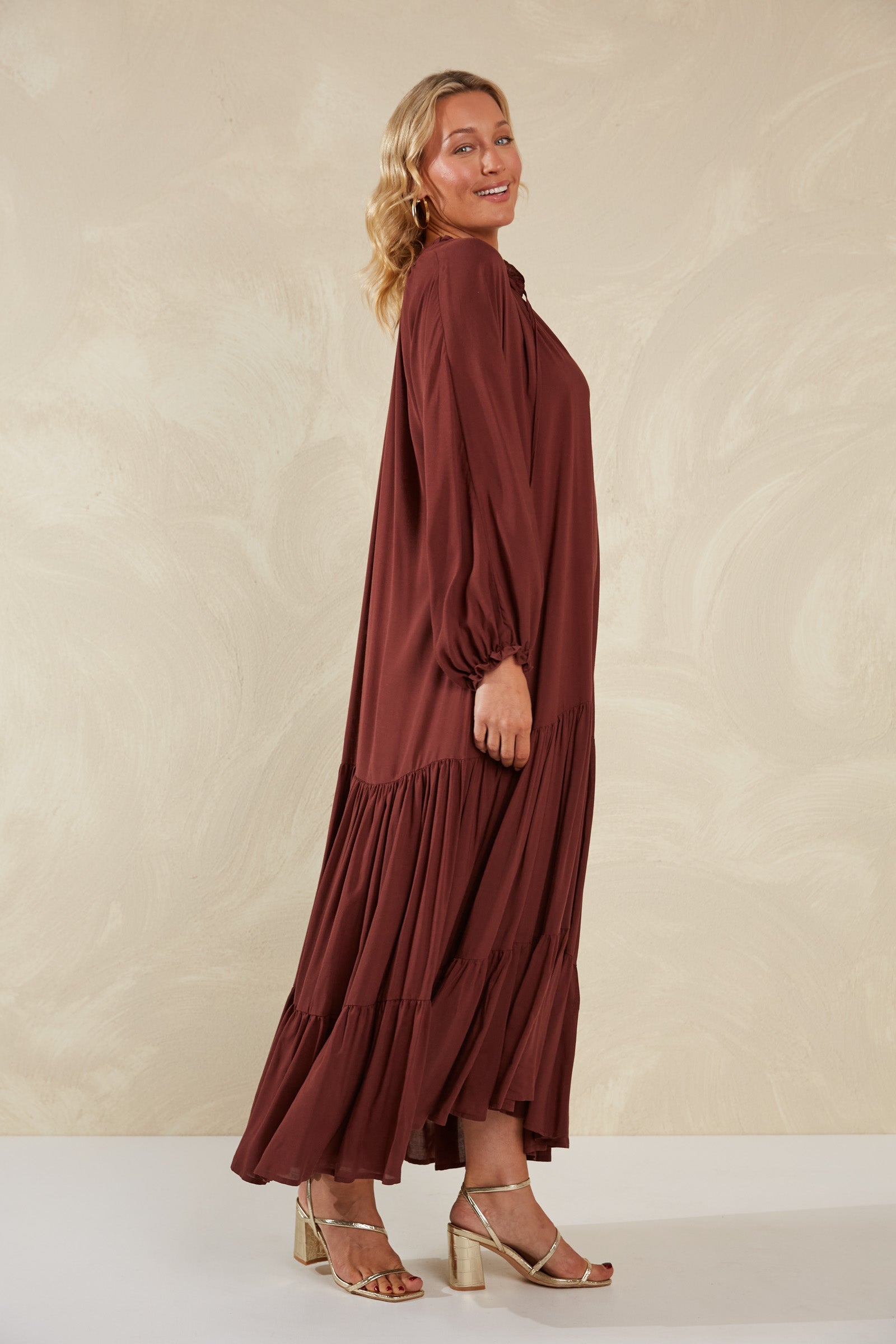 Palermo Tiered Maxi - Espresso - The Haven Co