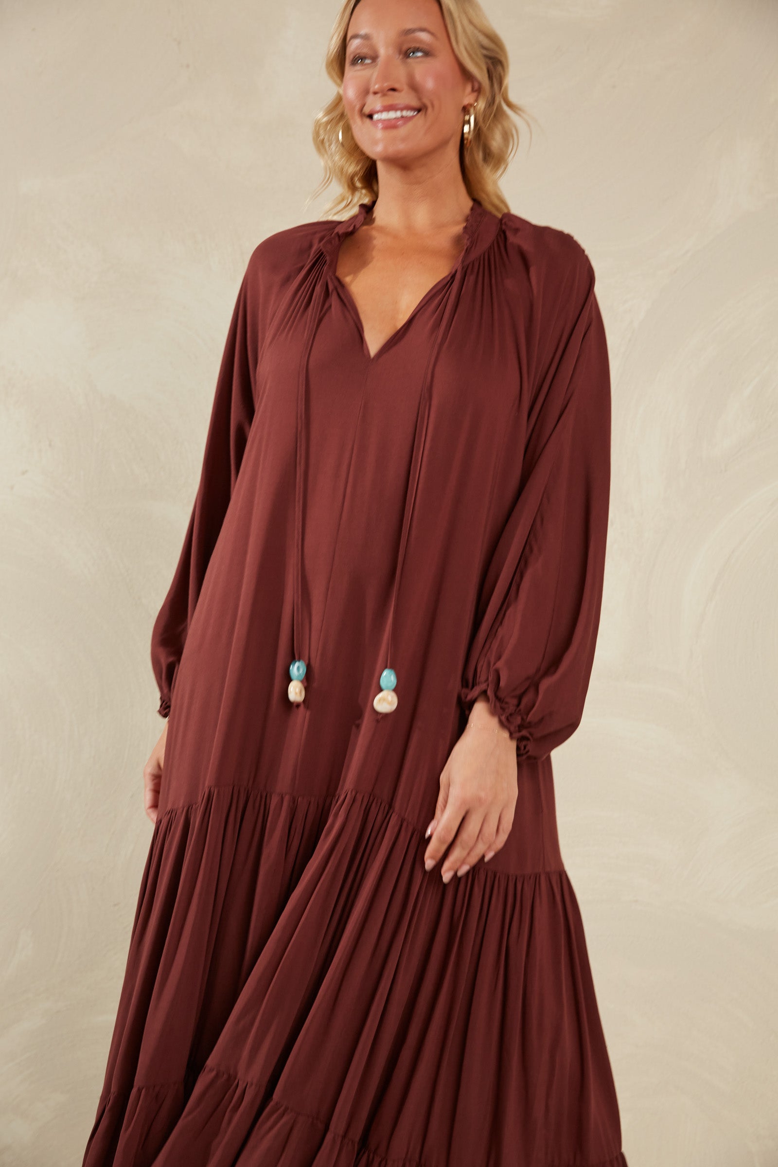 Palermo Tiered Maxi - Espresso - The Haven Co