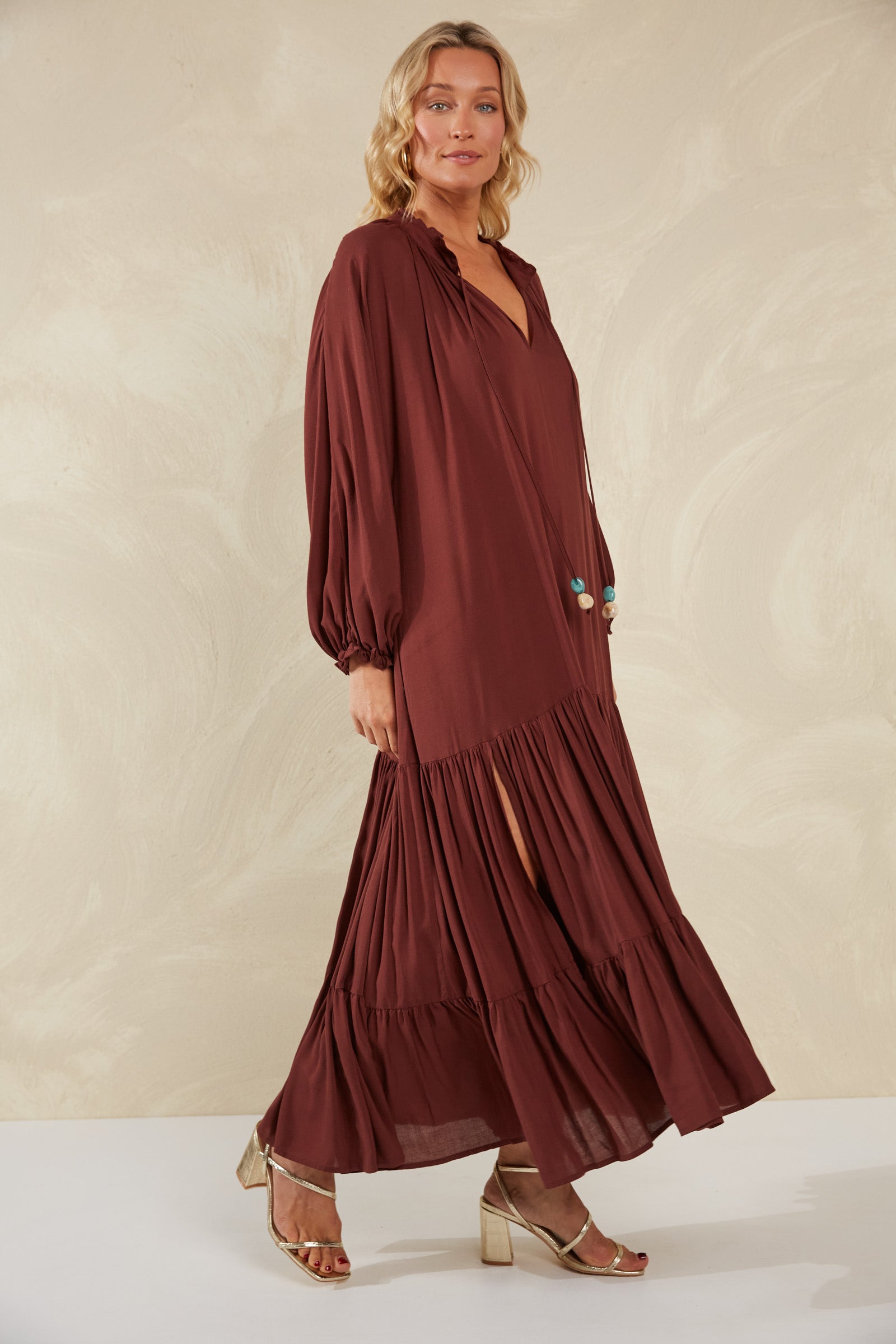 Palermo Tiered Maxi - Espresso - The Haven Co