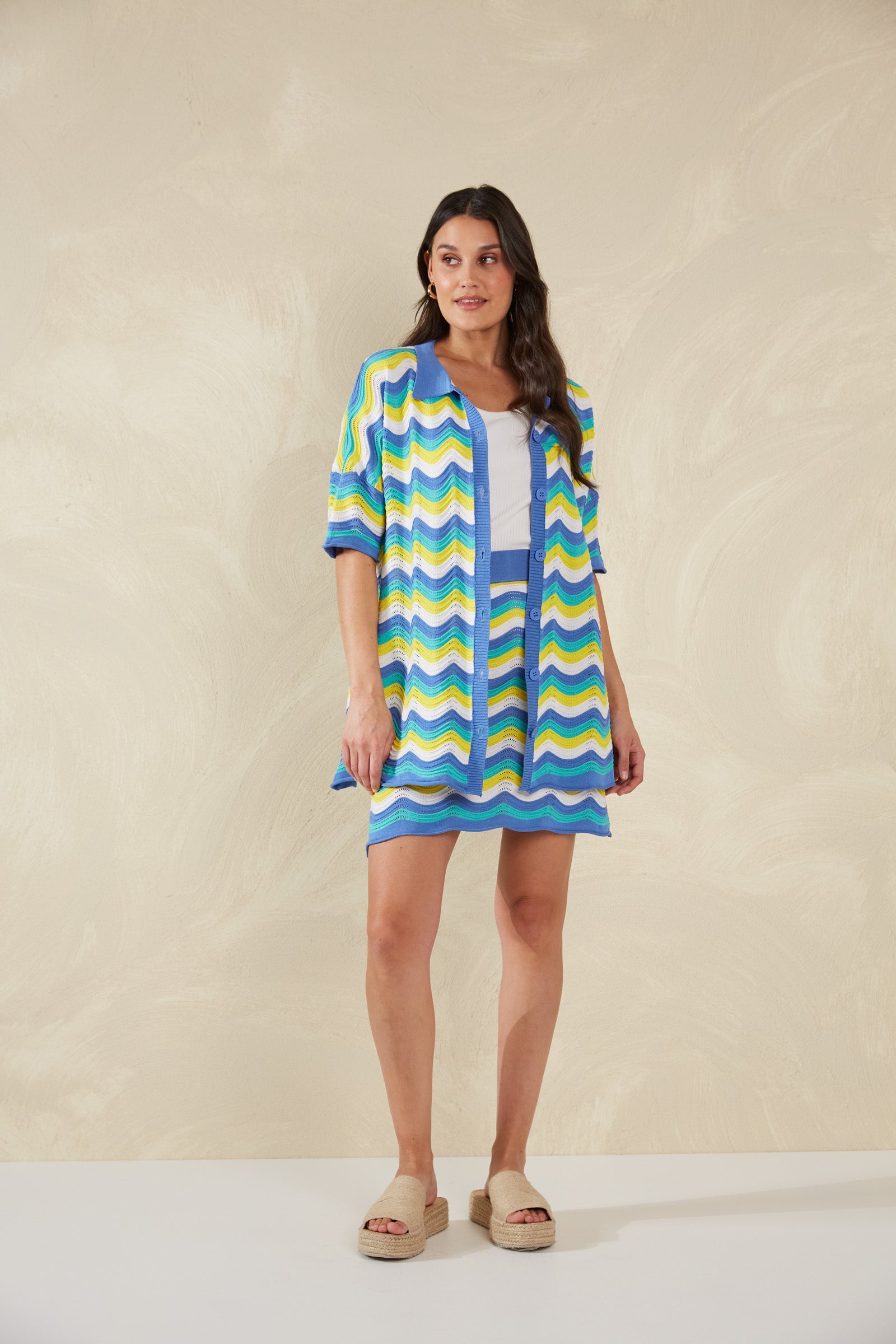 Amalfi Knit Shirt - Gelato - The Haven Co