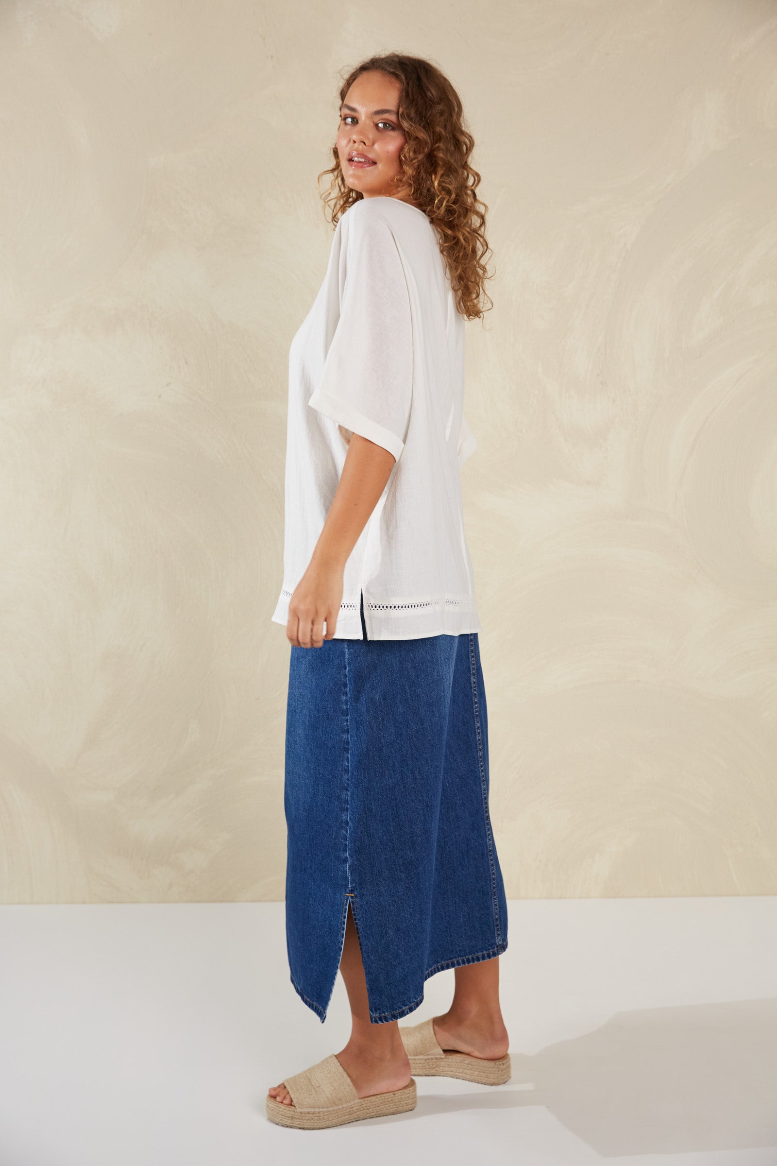 Florence Relaxed Top - Bianco - The Haven Co