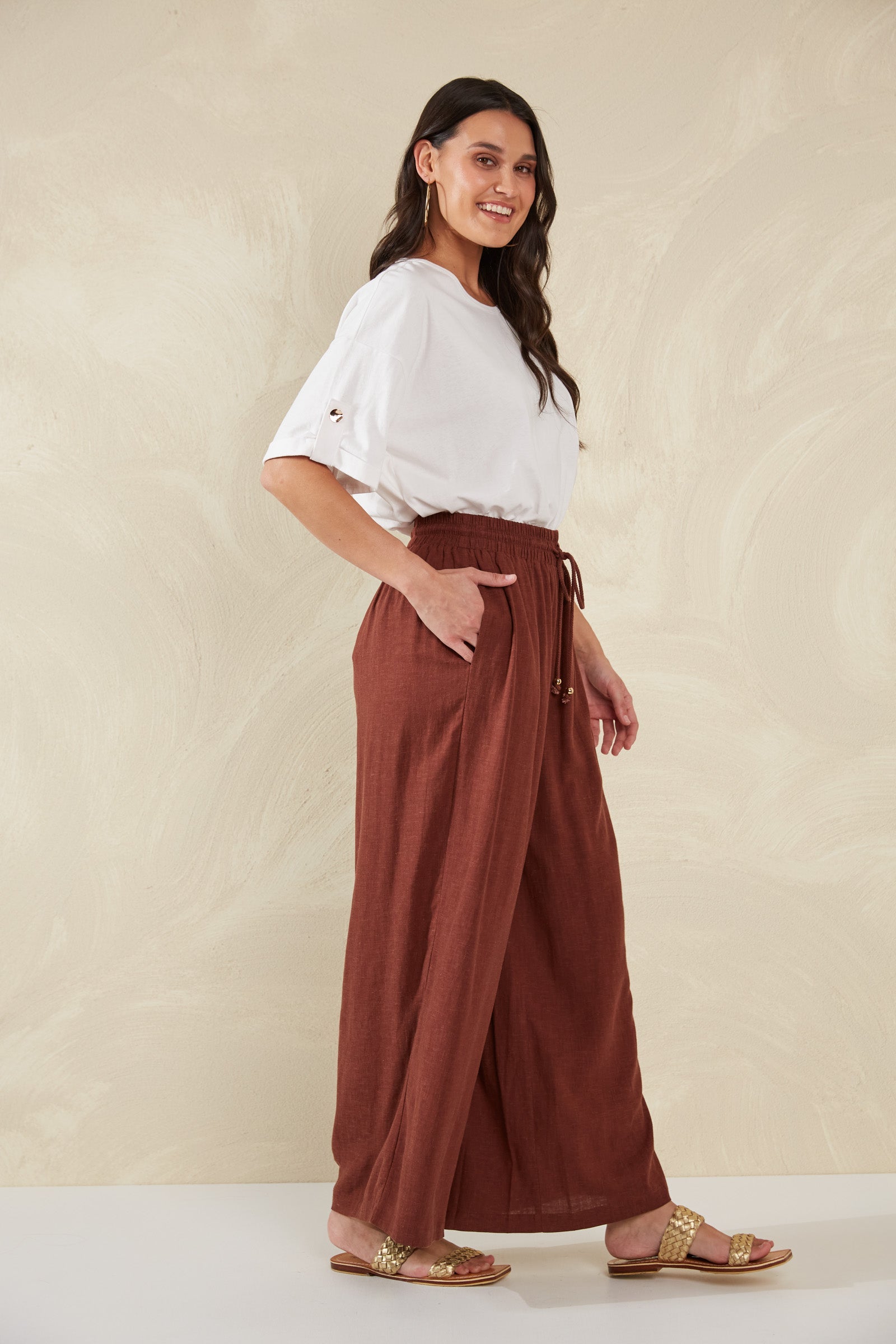 Florence Pant - Espresso - The Haven Co