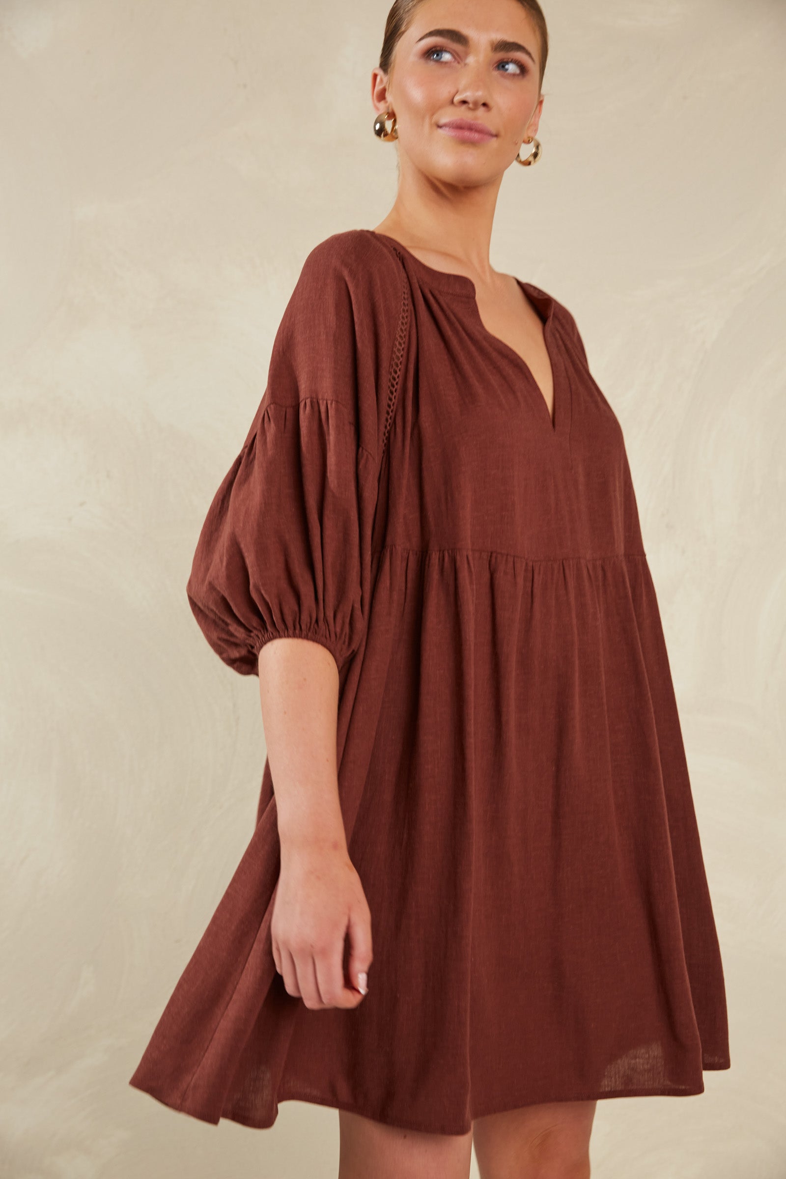 Florence Dress - Espresso - The Haven Co