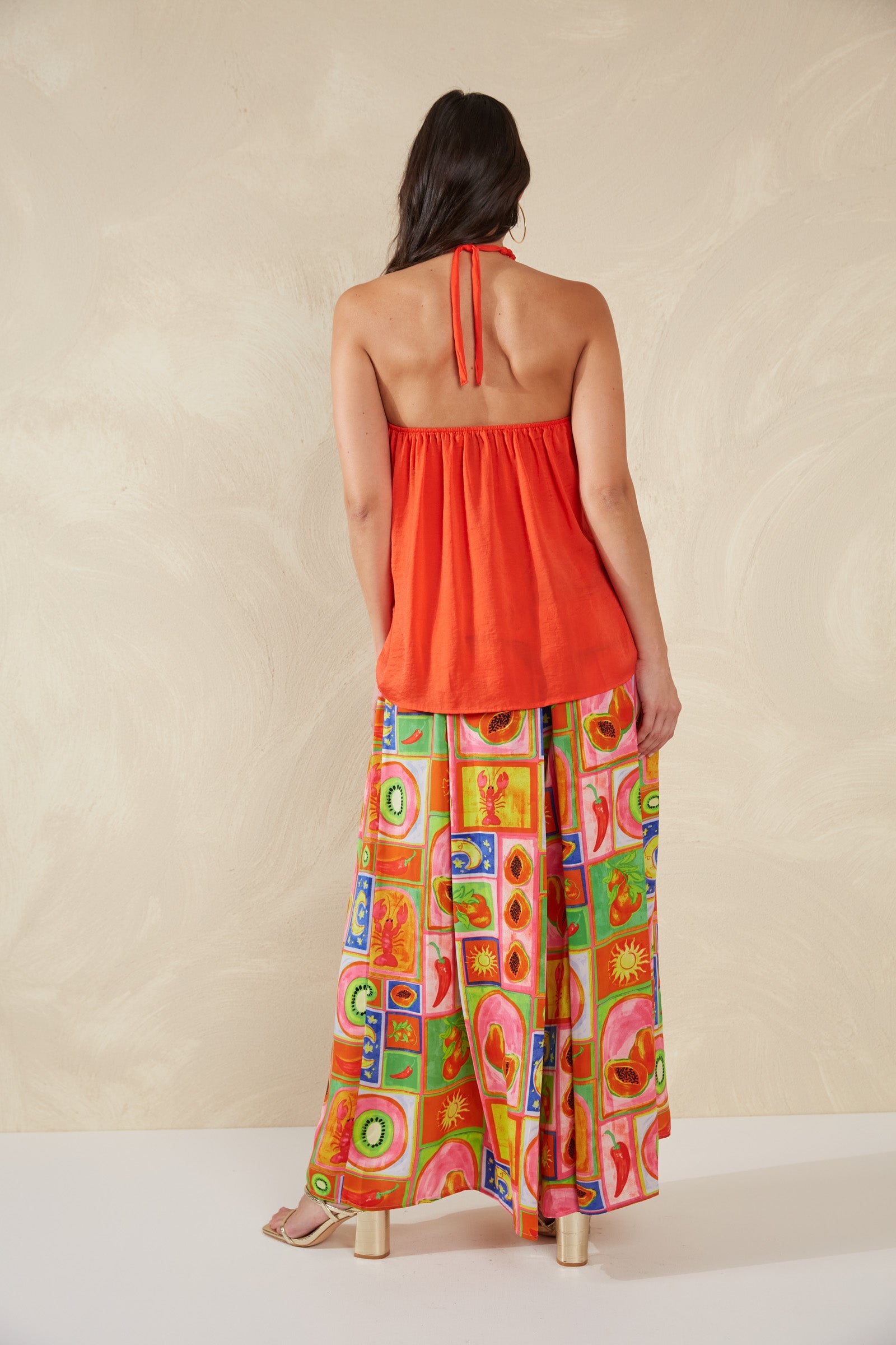 Portofino Halter Top - Aperol - The Haven Co