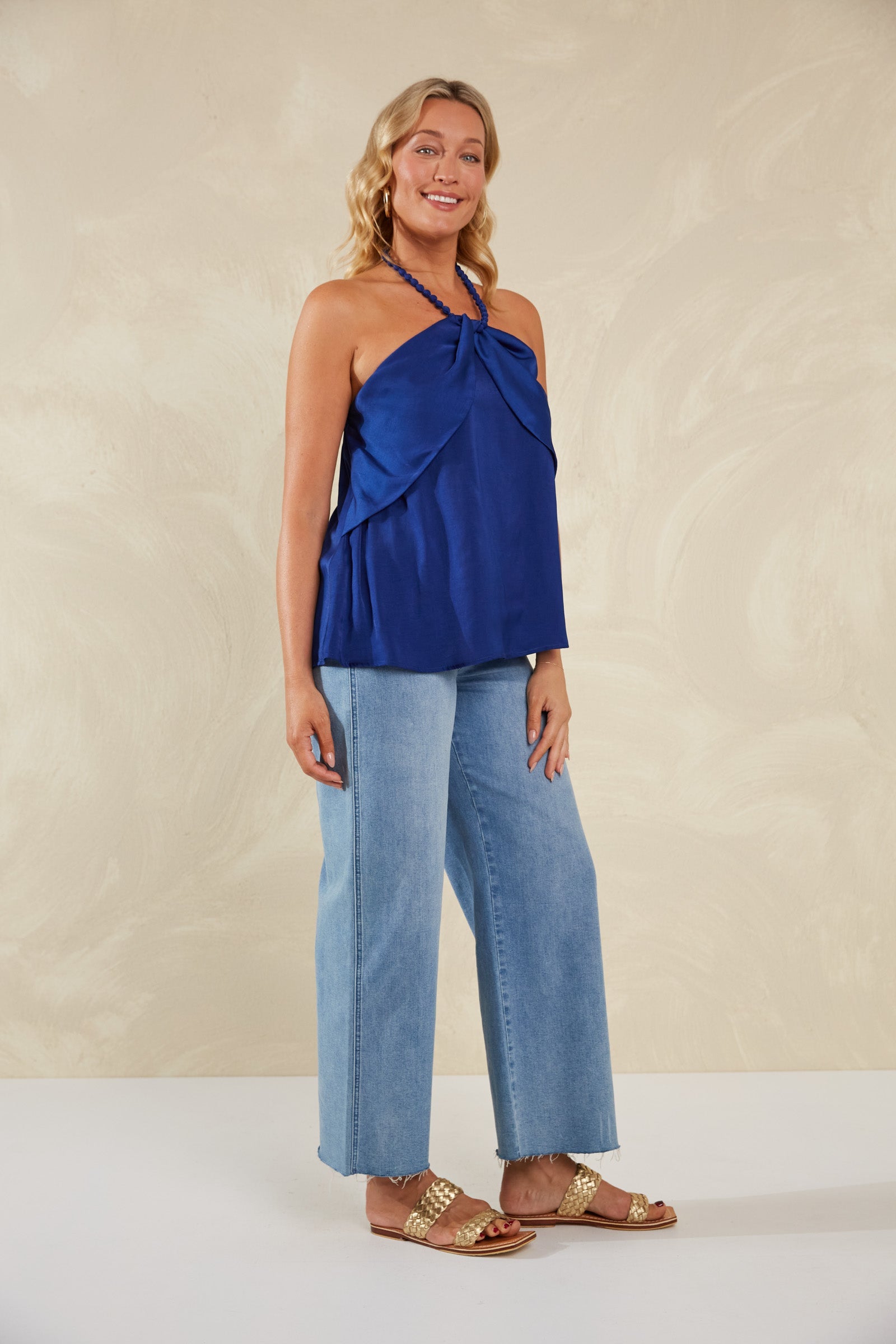 Portofino Halter Top - Lago - The Haven Co
