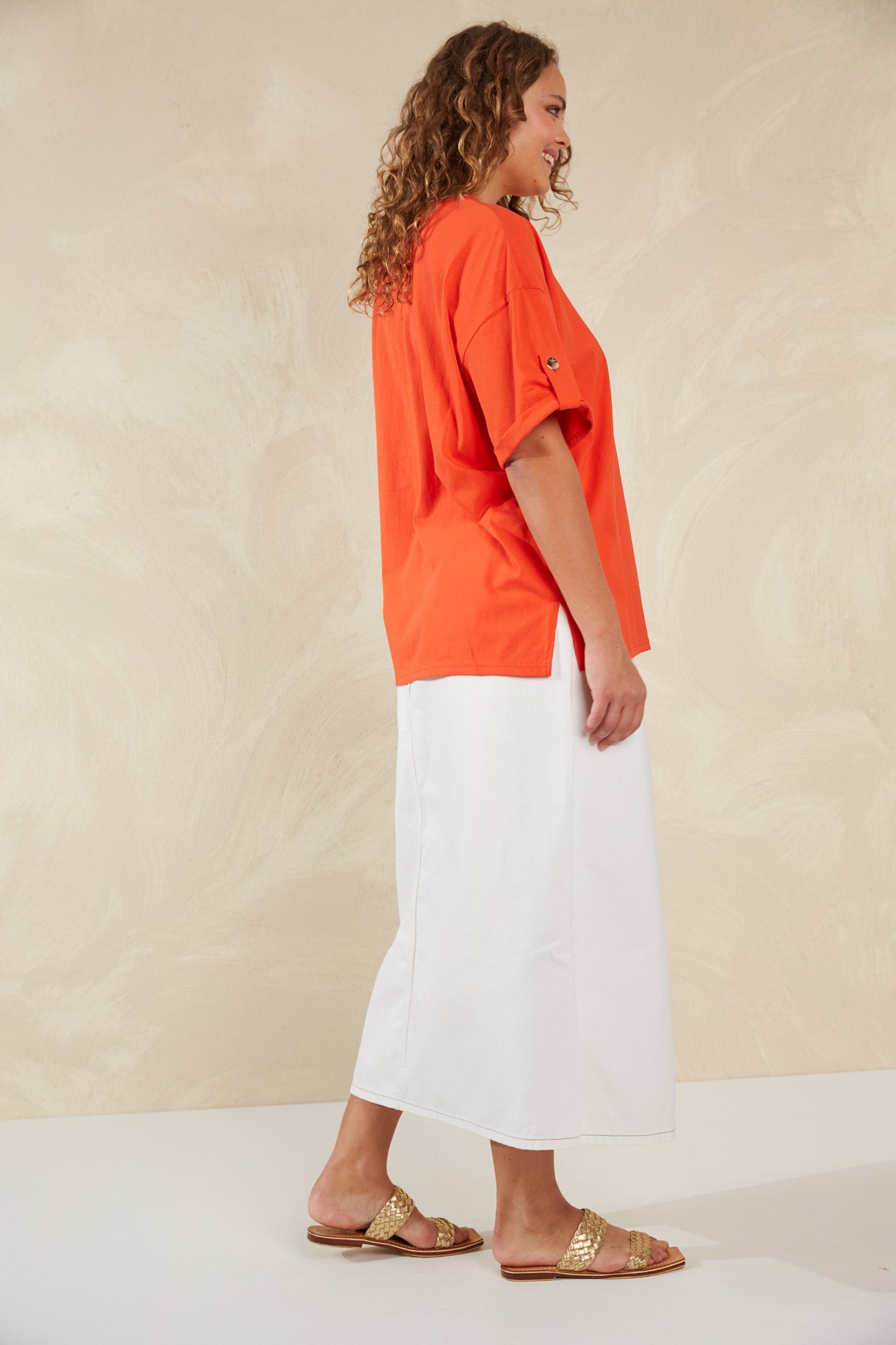 Ravello Tshirt - Aperol - The Haven Co