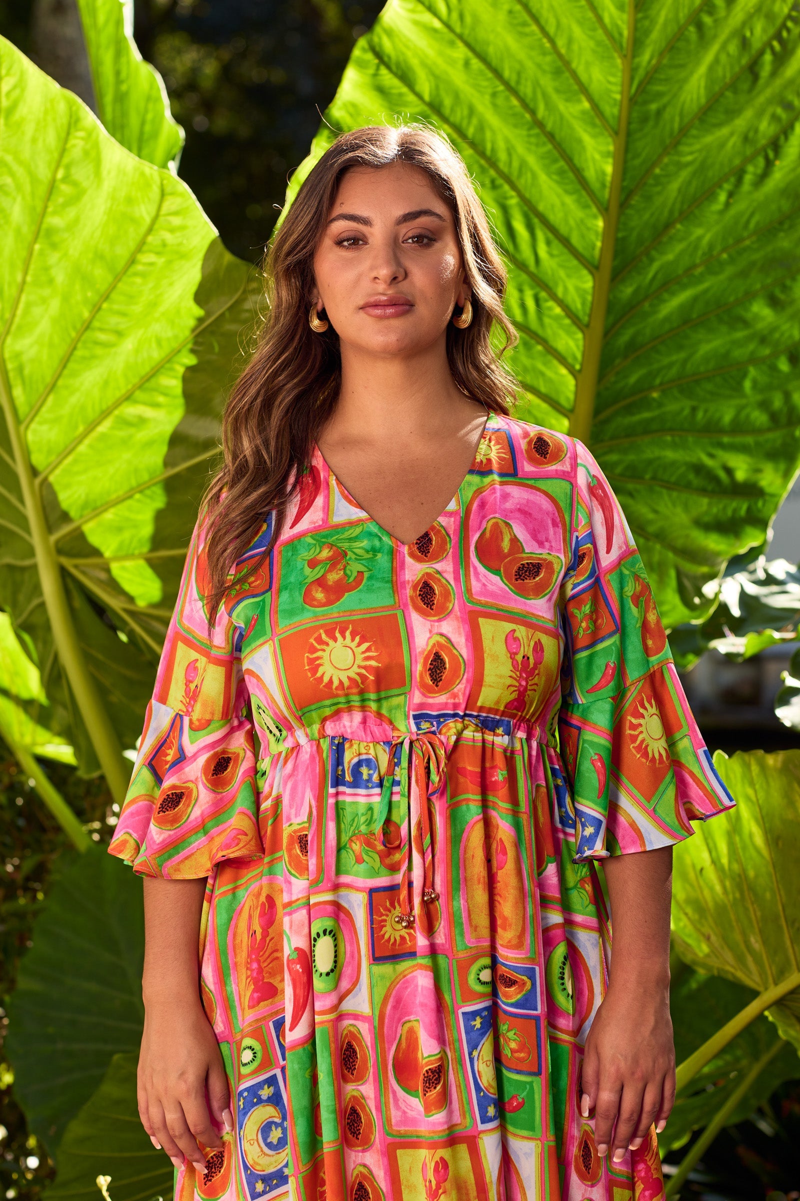 Portofino Tie Dress - Spritz - The Haven Co