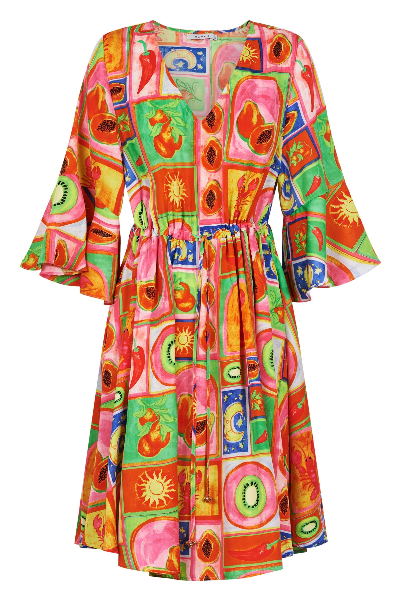 Portofino Tie Dress - Spritz - The Haven Co