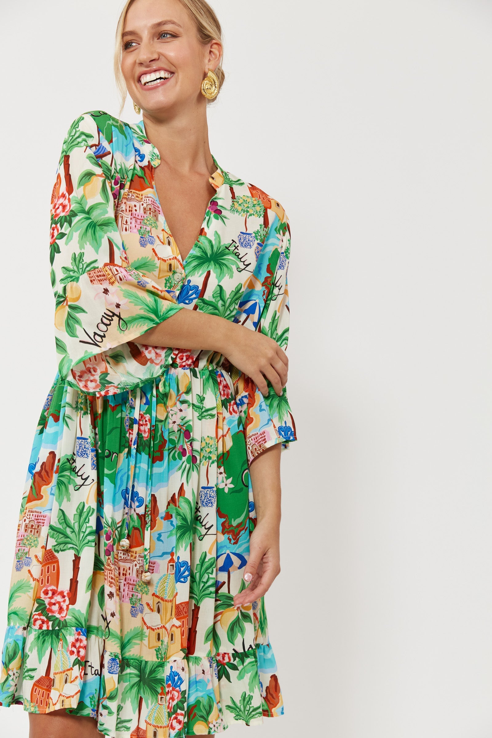 Isola Tie Dress - Capri