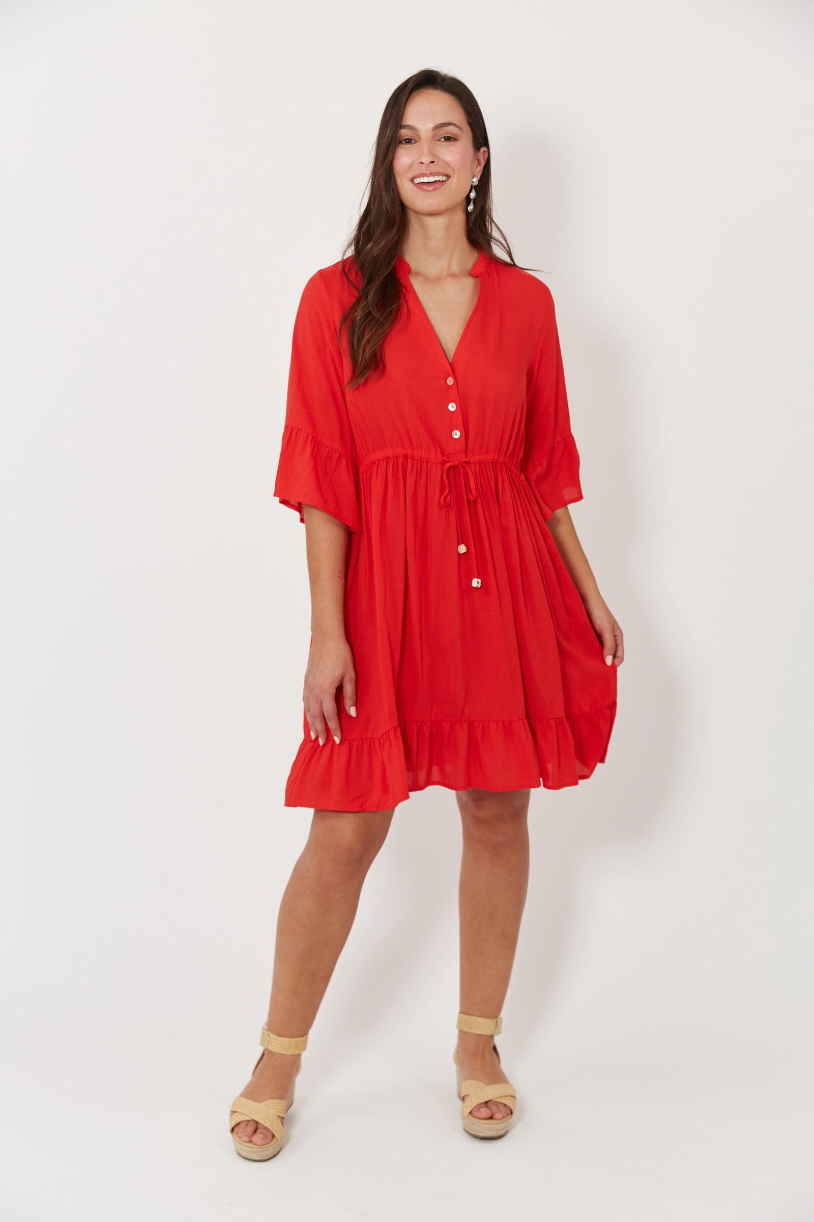 Isola Tie Dress - Negroni