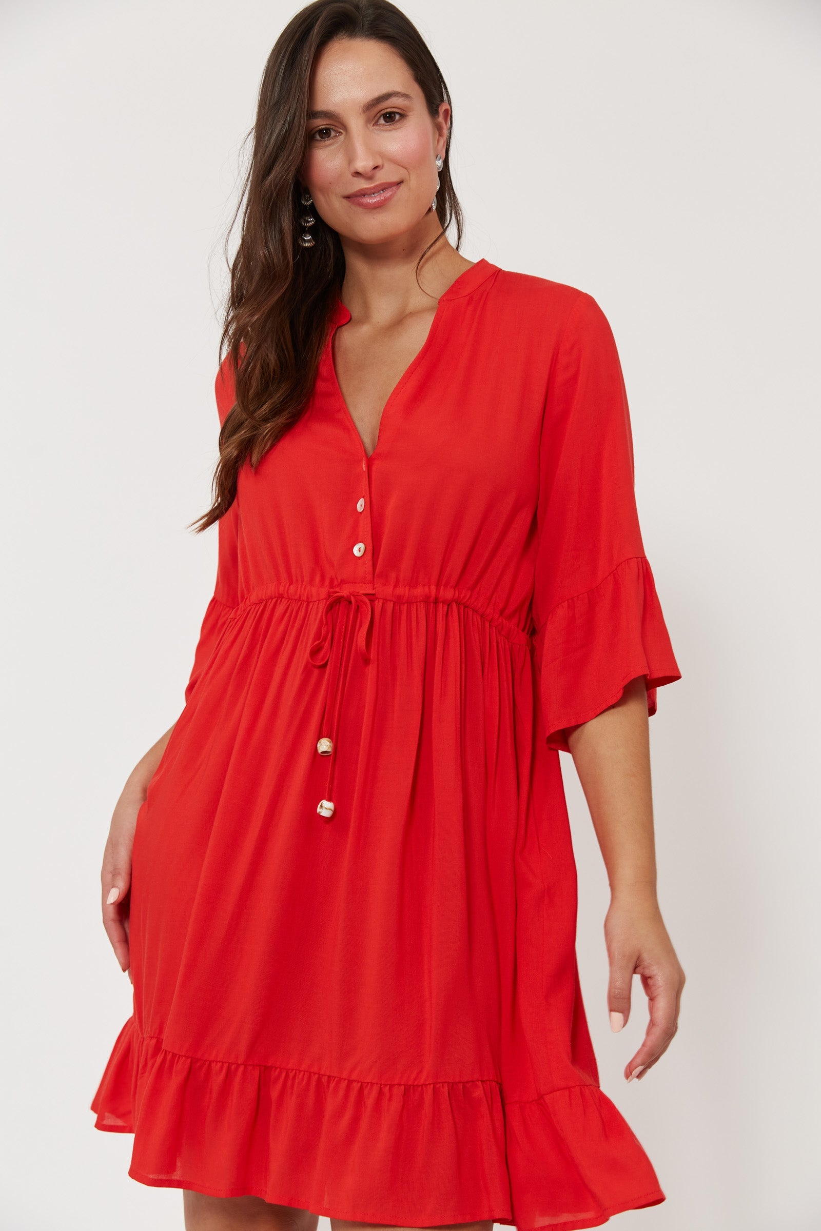 Isola Tie Dress - Negroni