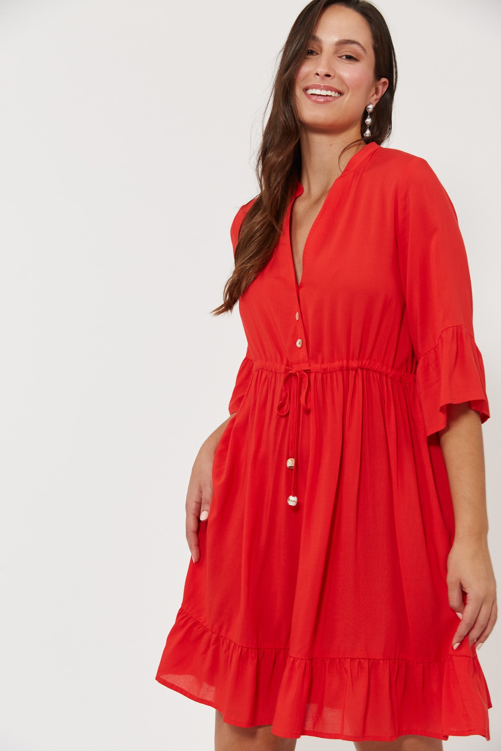 Isola Tie Dress - Negroni