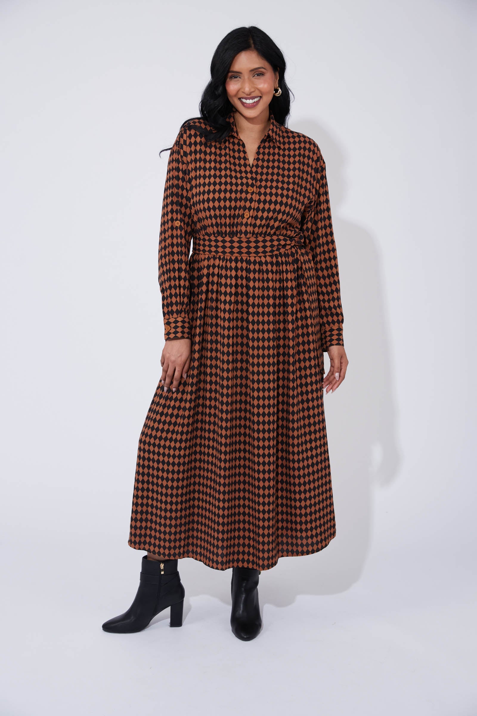 Casablanca Dress - Kohl/Dune